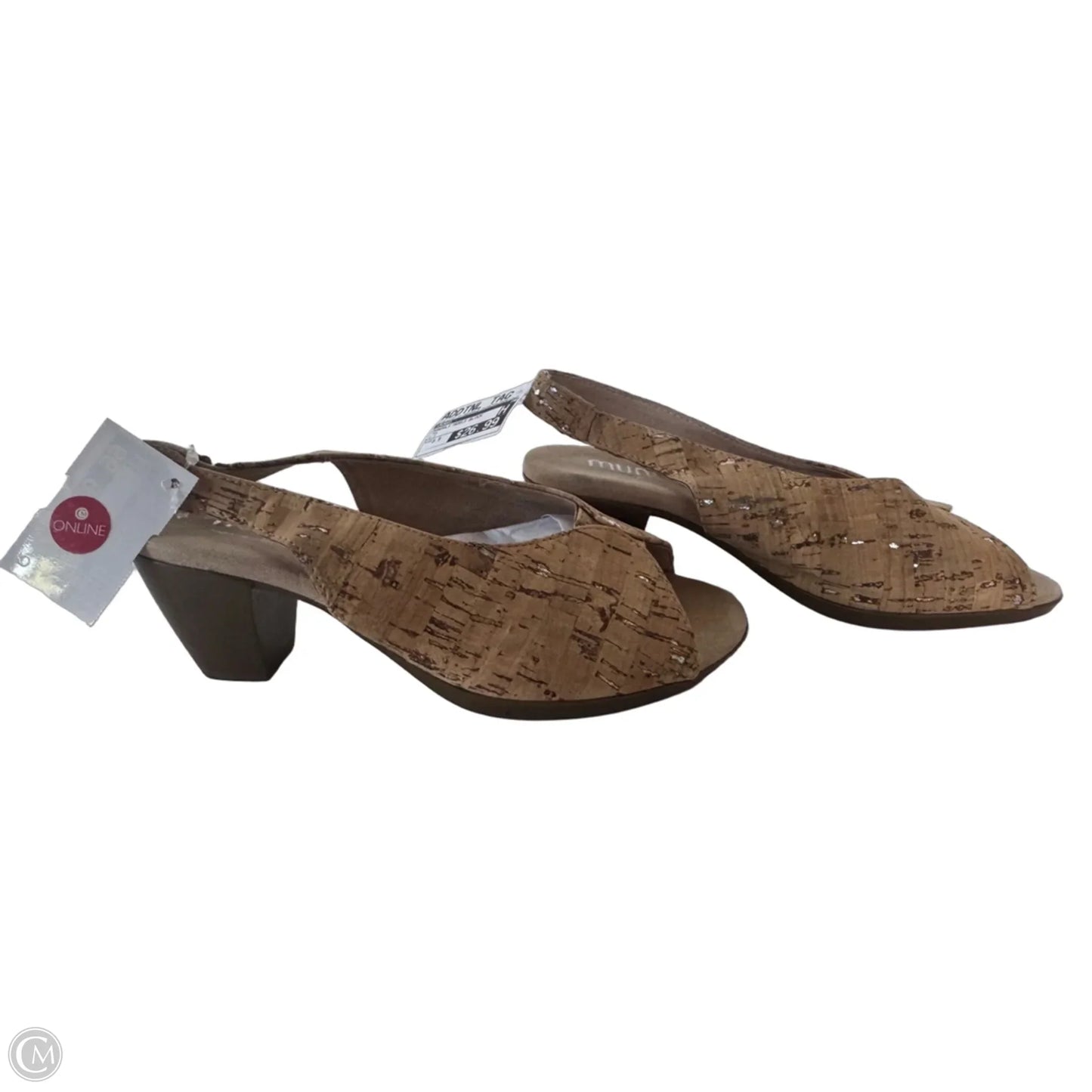 Sandals Heels Block By Munro In Tan, Size: 5.5