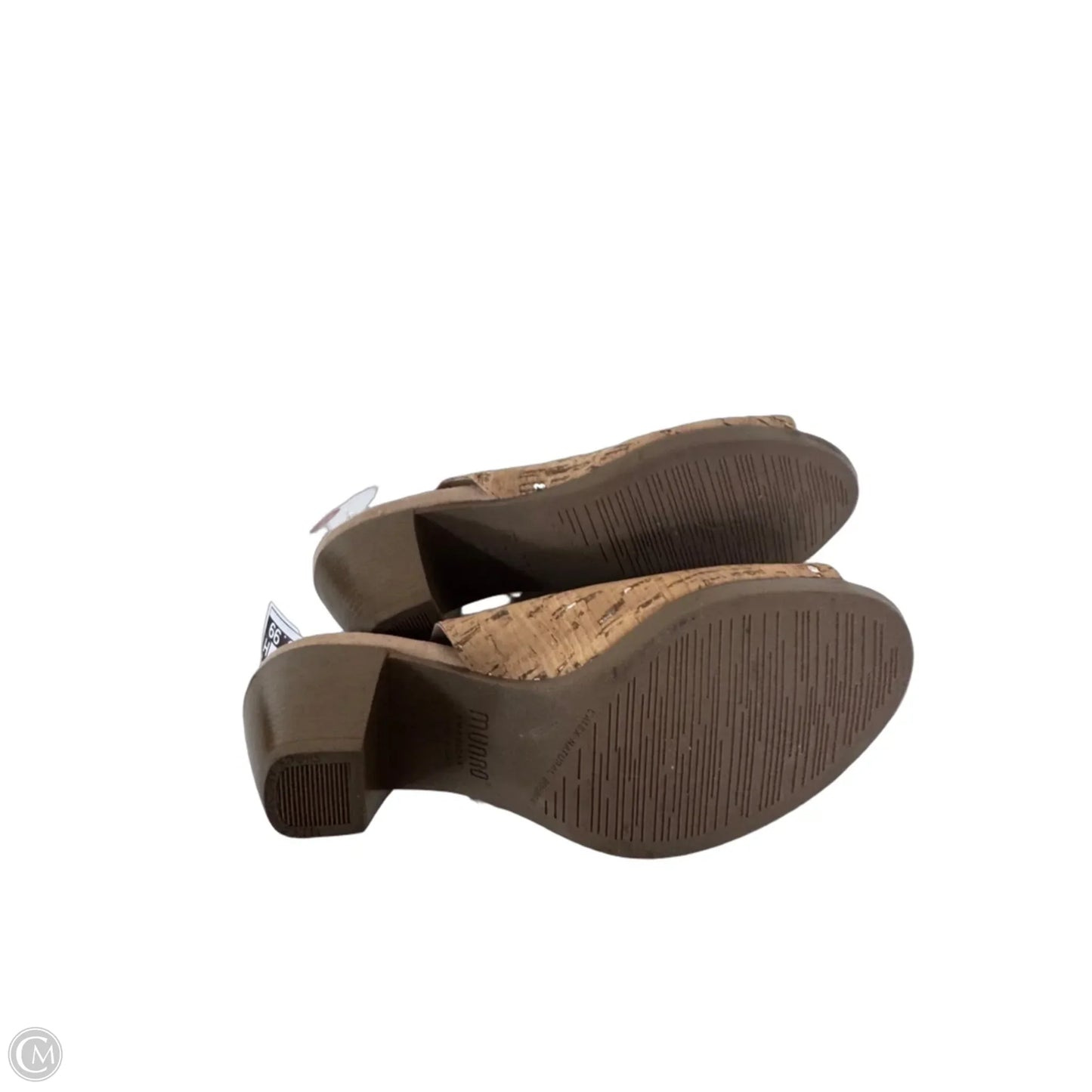 Sandals Heels Block By Munro In Tan, Size: 5.5