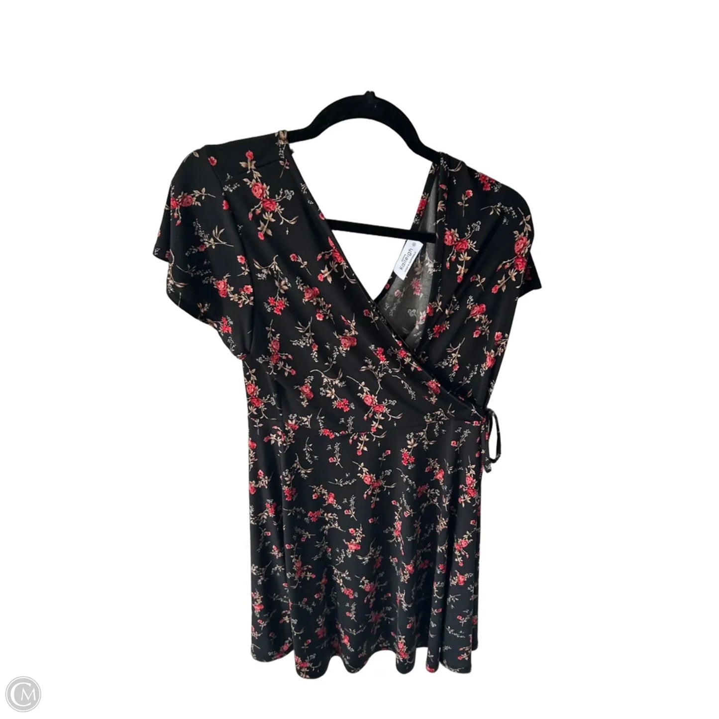 Dress Casual Short By Kaileigh In Black & Red, Size: Xl