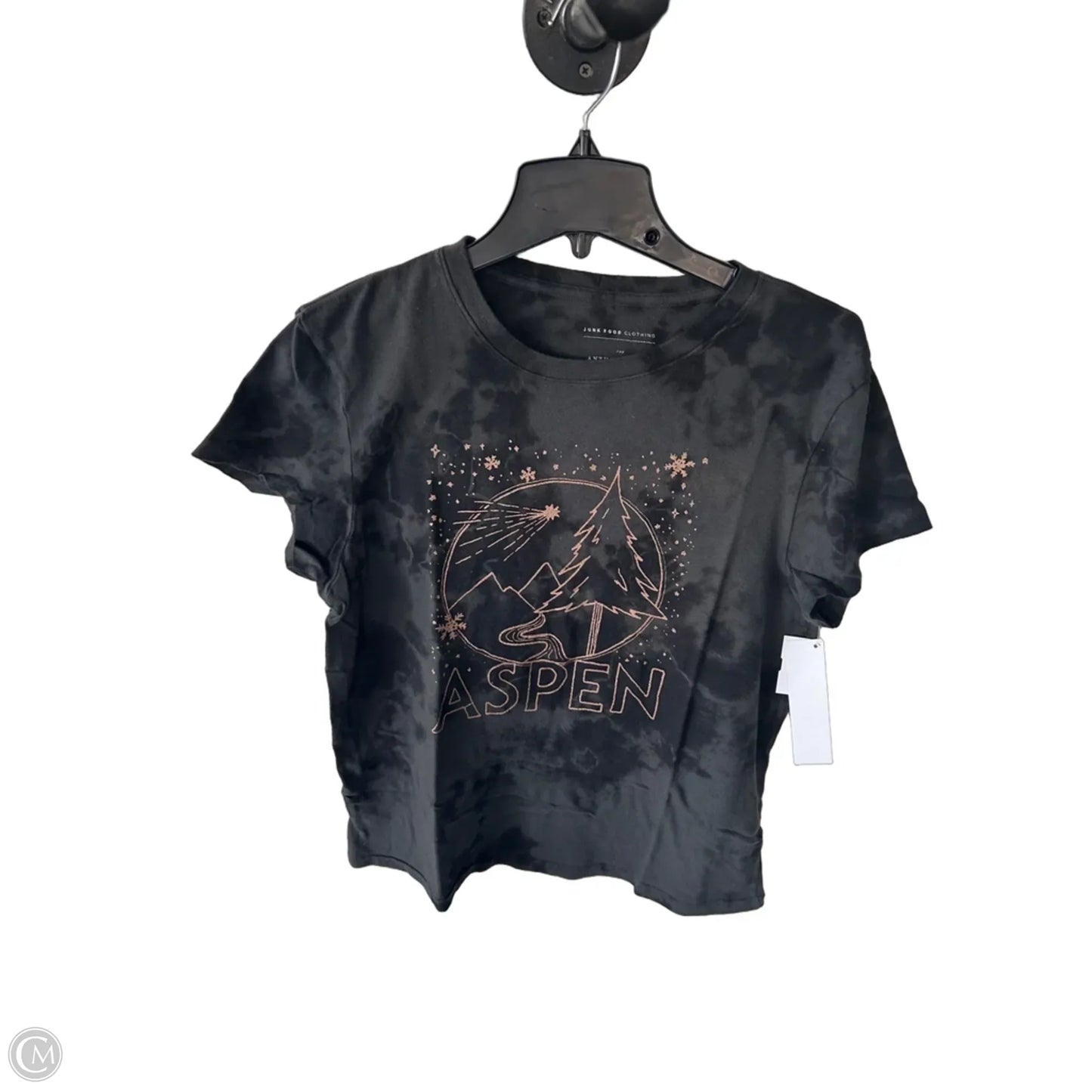 Top Short Sleeve By Junk Food In Grey, Size: L