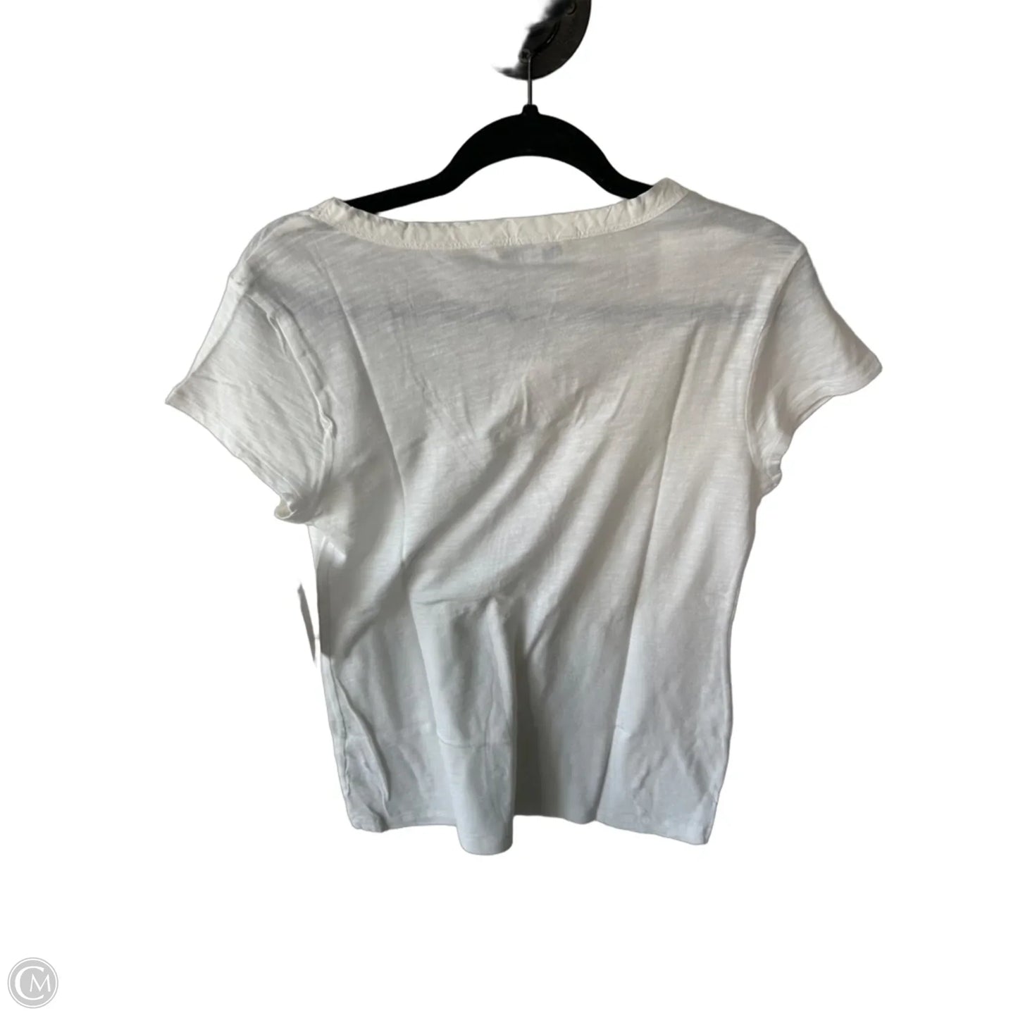 Top Short Sleeve Basic By Banana Republic In White, Size: M