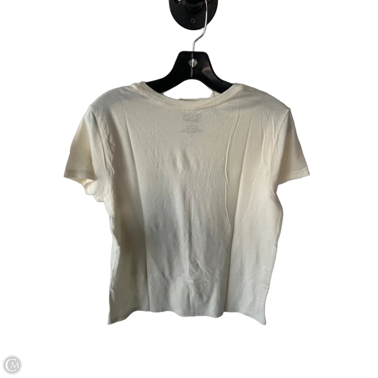 Top Short Sleeve By Lucky Brand In Tan, Size: L