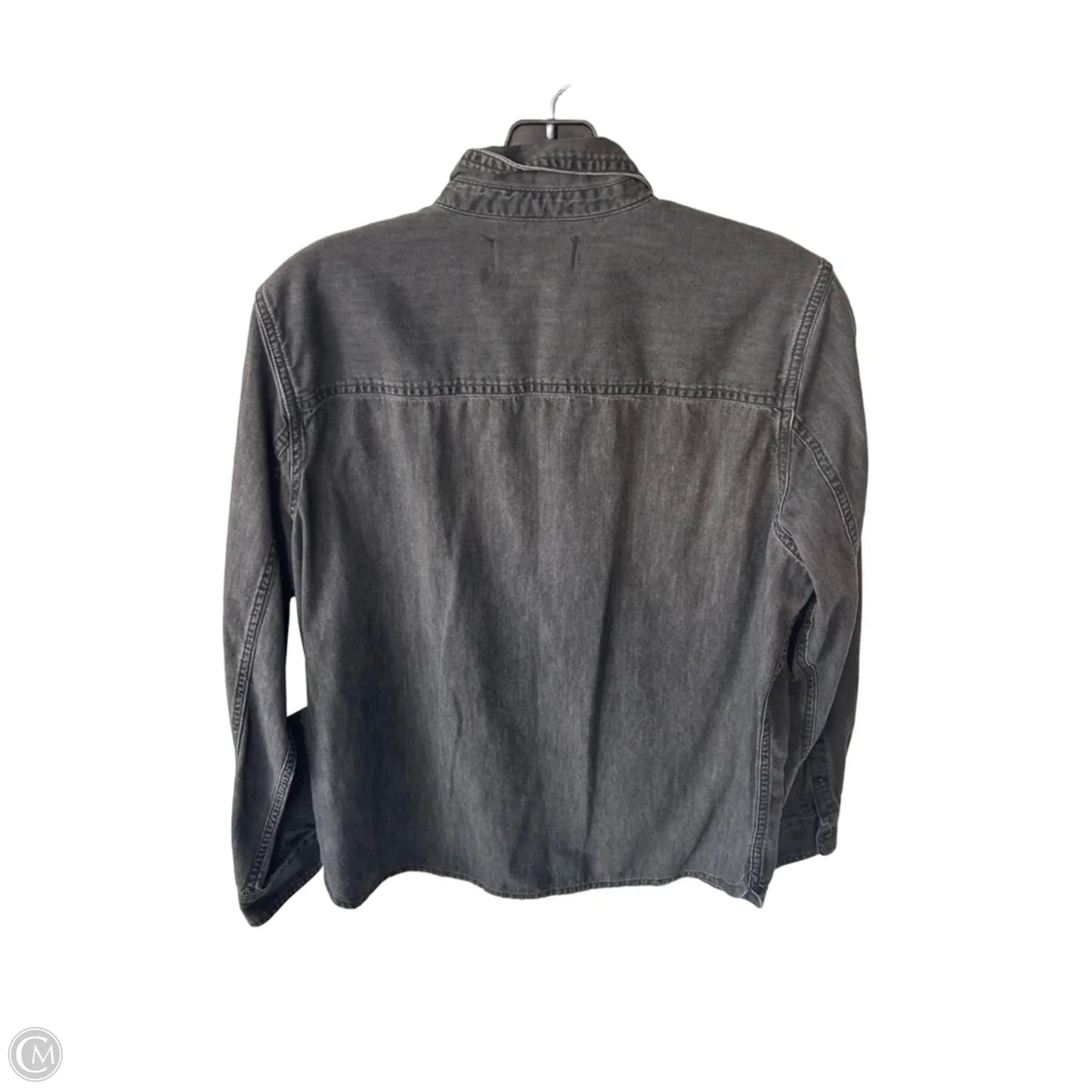 Top Long Sleeve By Madewell In Black Denim, Size: L