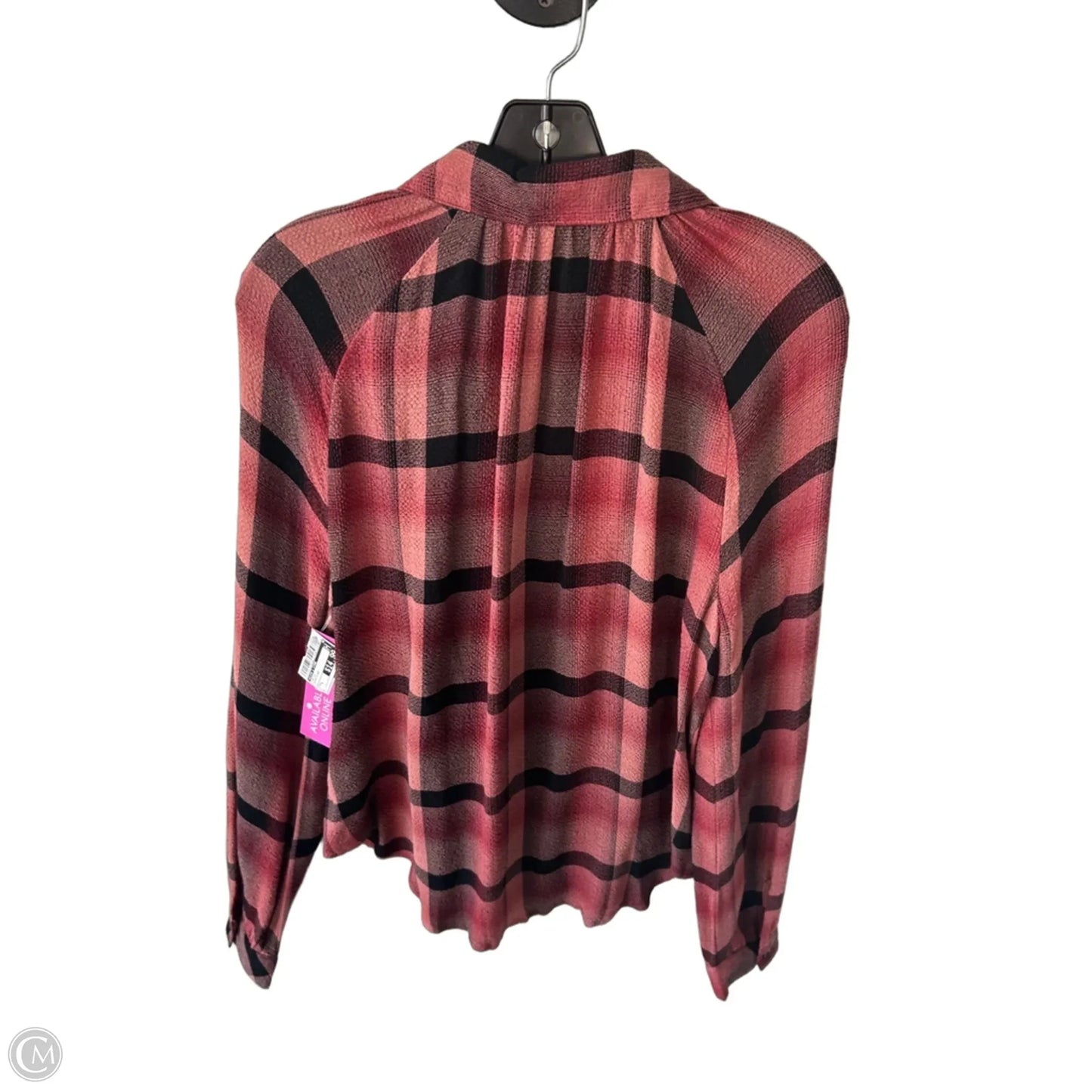 Top Long Sleeve By Cloth & Stone In Black & Red, Size: L