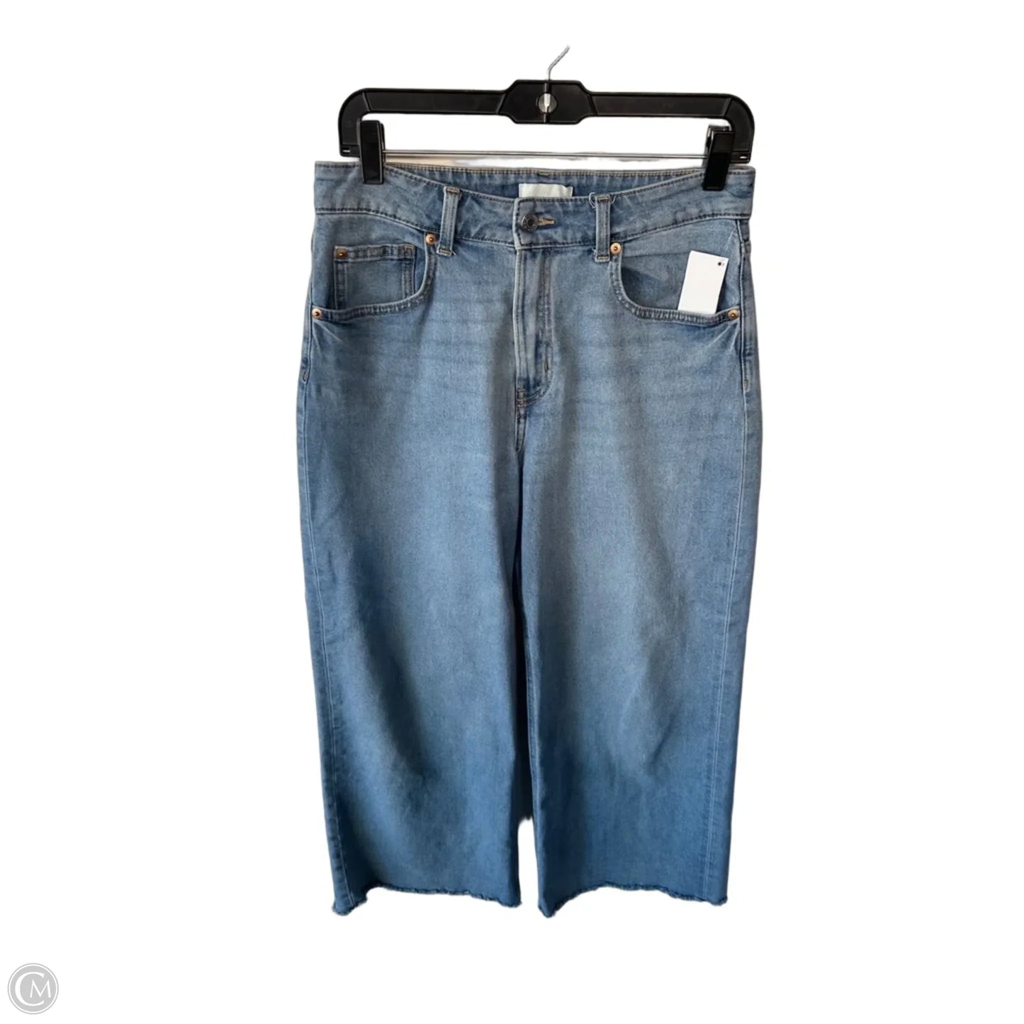 Jeans Wide Leg By H&m In Blue Denim, Size: 8