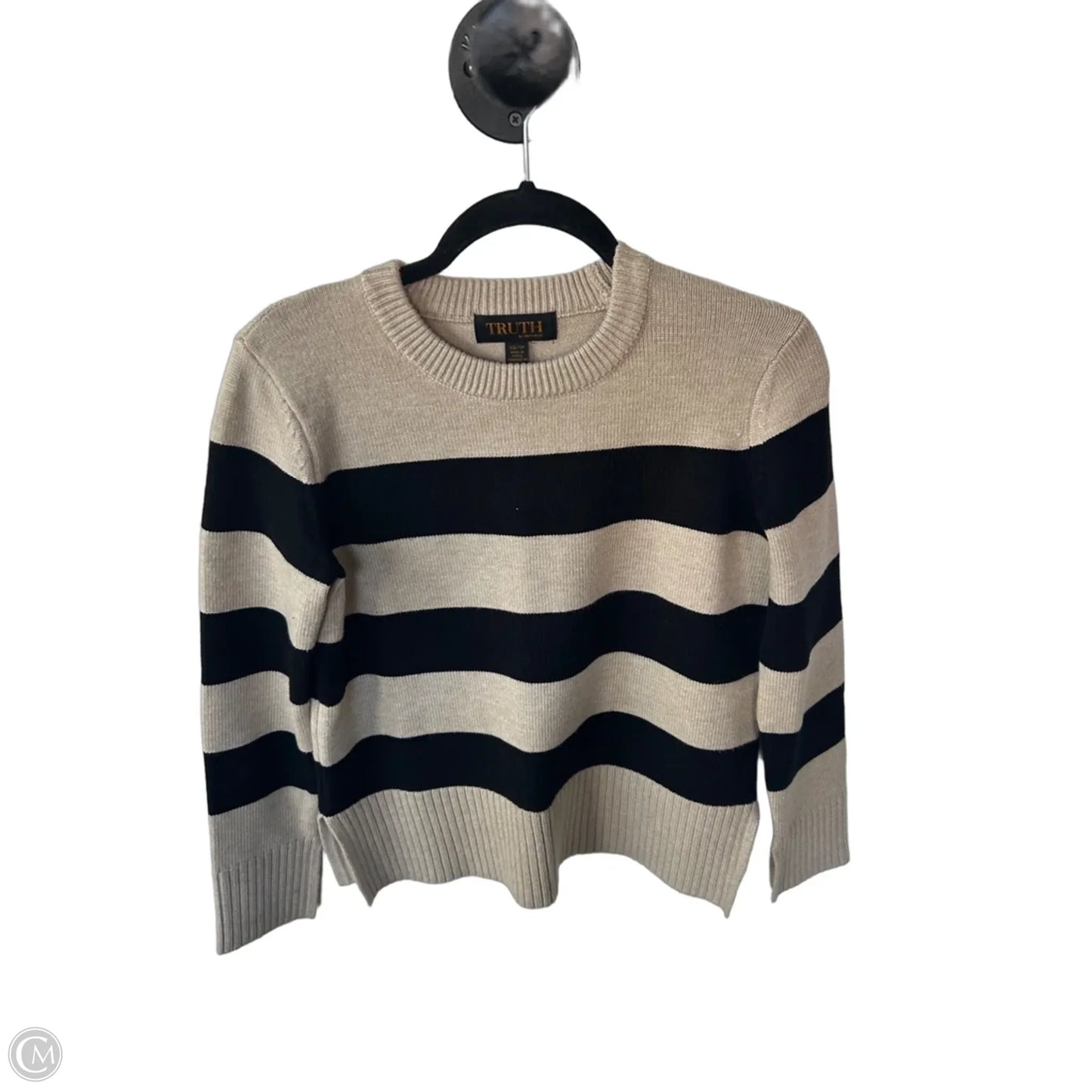 Sweater By Truth In Black & Tan, Size: Xs