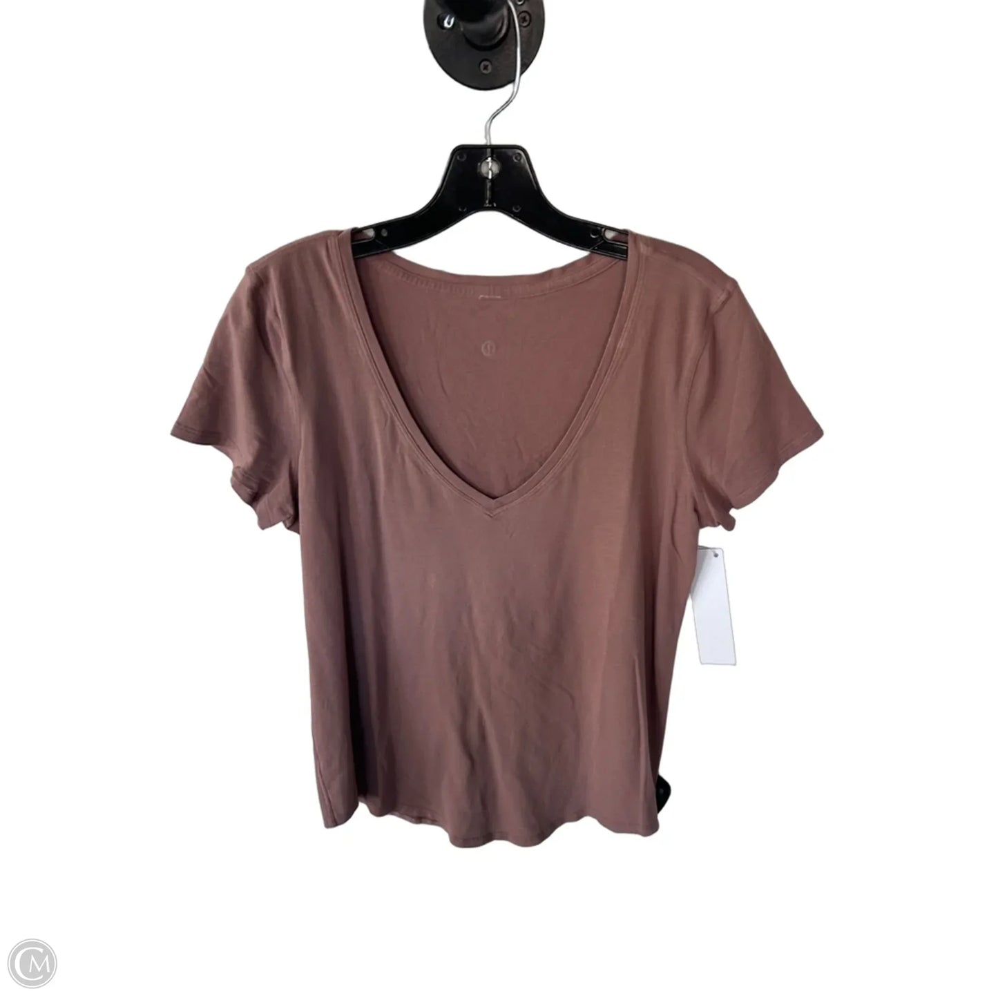 Athletic Top Short Sleeve By Lululemon In Pink, Size: S