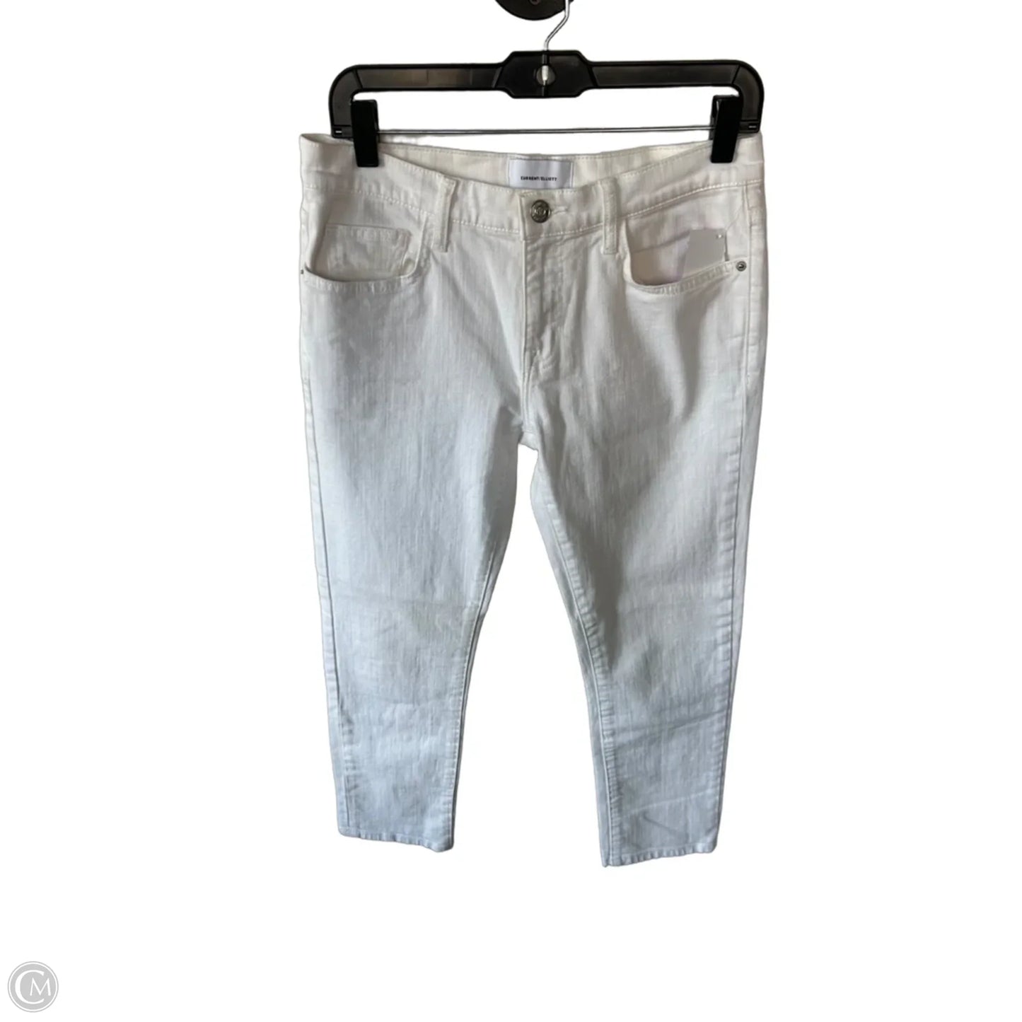 Jeans Straight By Current/elliott In White Denim, Size: 2