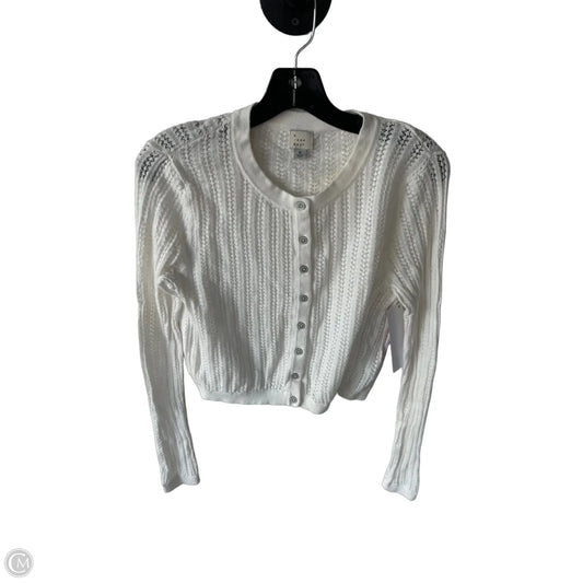 Sweater Cardigan By A New Day In Cream, Size: M