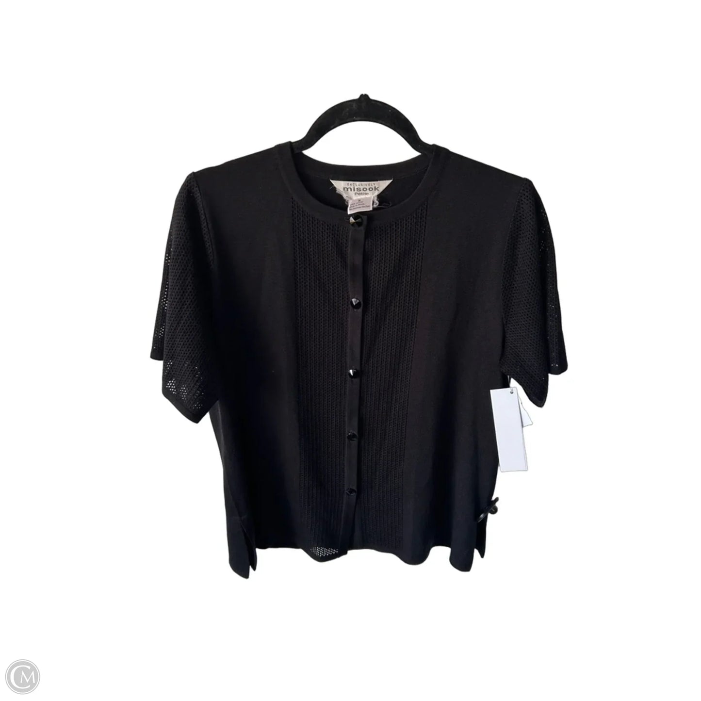Sweater Cardigan By Misook In Black, Size: Sp