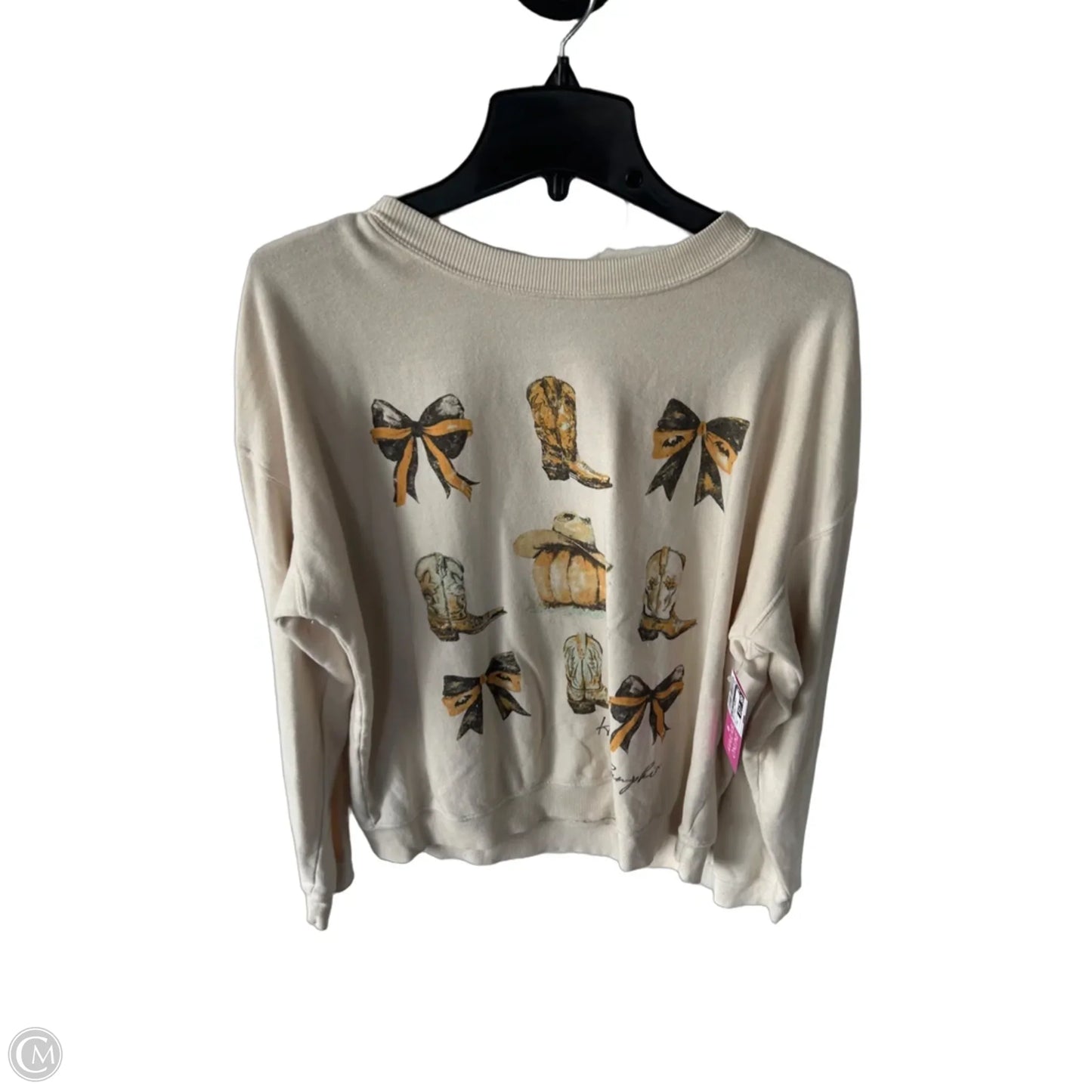 Sweatshirt Crewneck By Altard State In Cream & Orange, Size: Xs