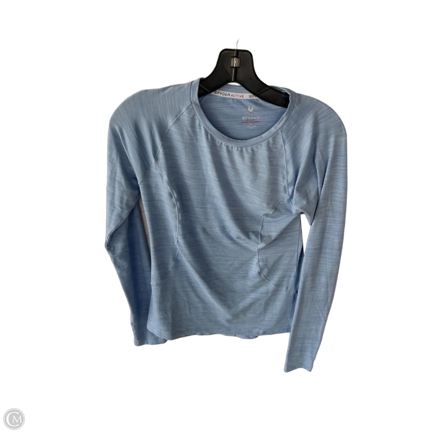Athletic Top Long Sleeve Crewneck By Spyder In Blue, Size: S