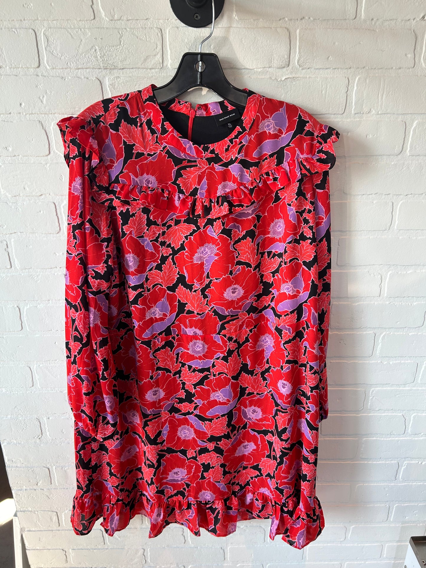 Dress Work By Who What Wear In Floral, Size: Xl