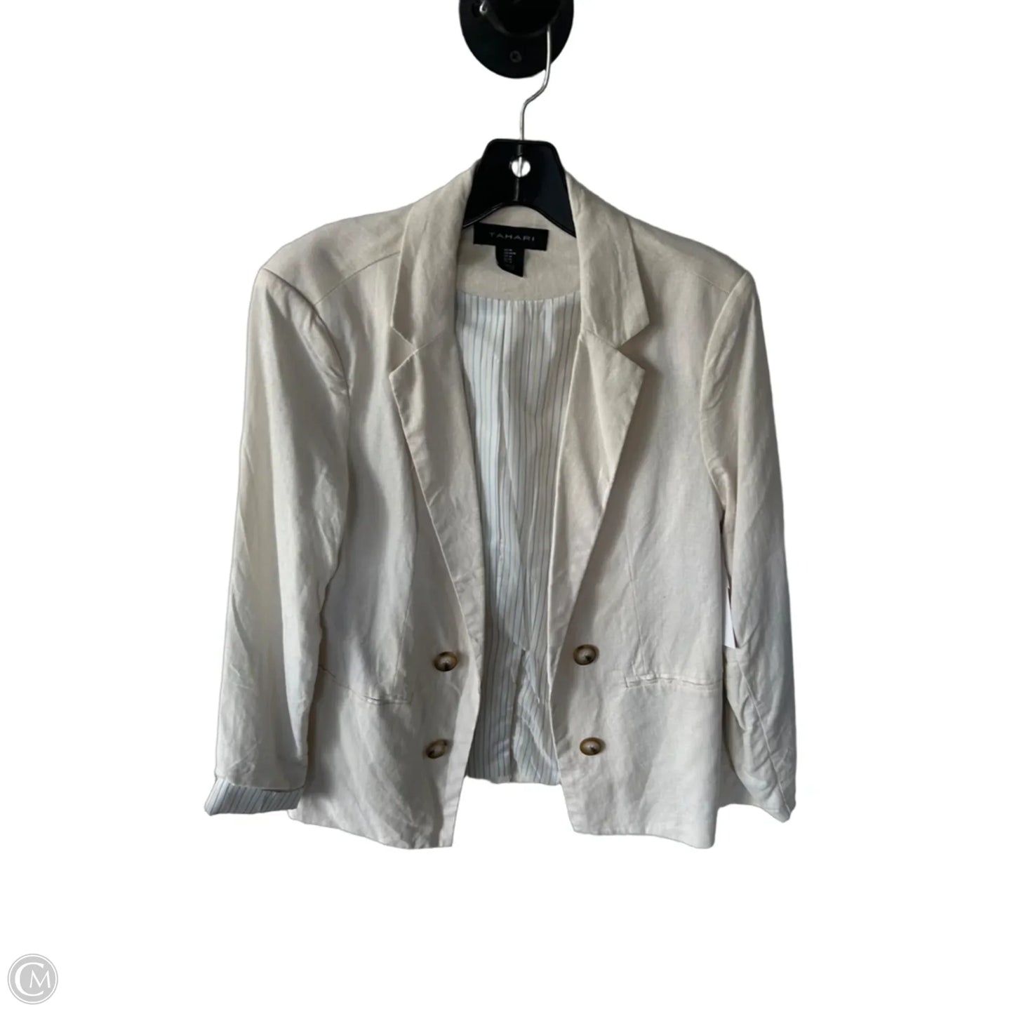 Blazer By Tahari In Cream, Size: M