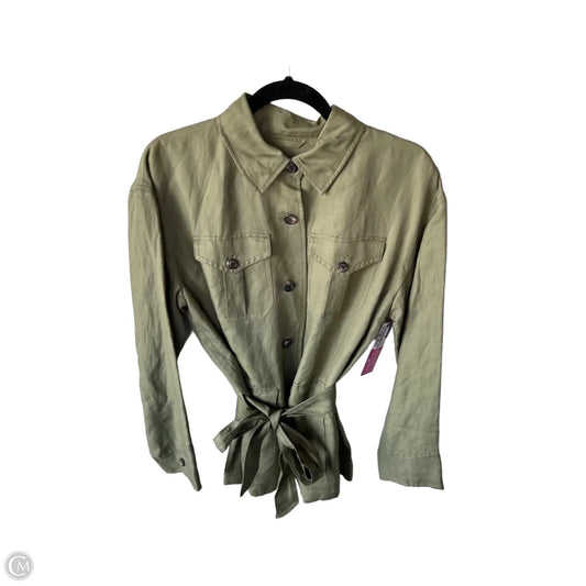 Coat Trench Coat By Lauren By Ralph Lauren In Green, Size: M