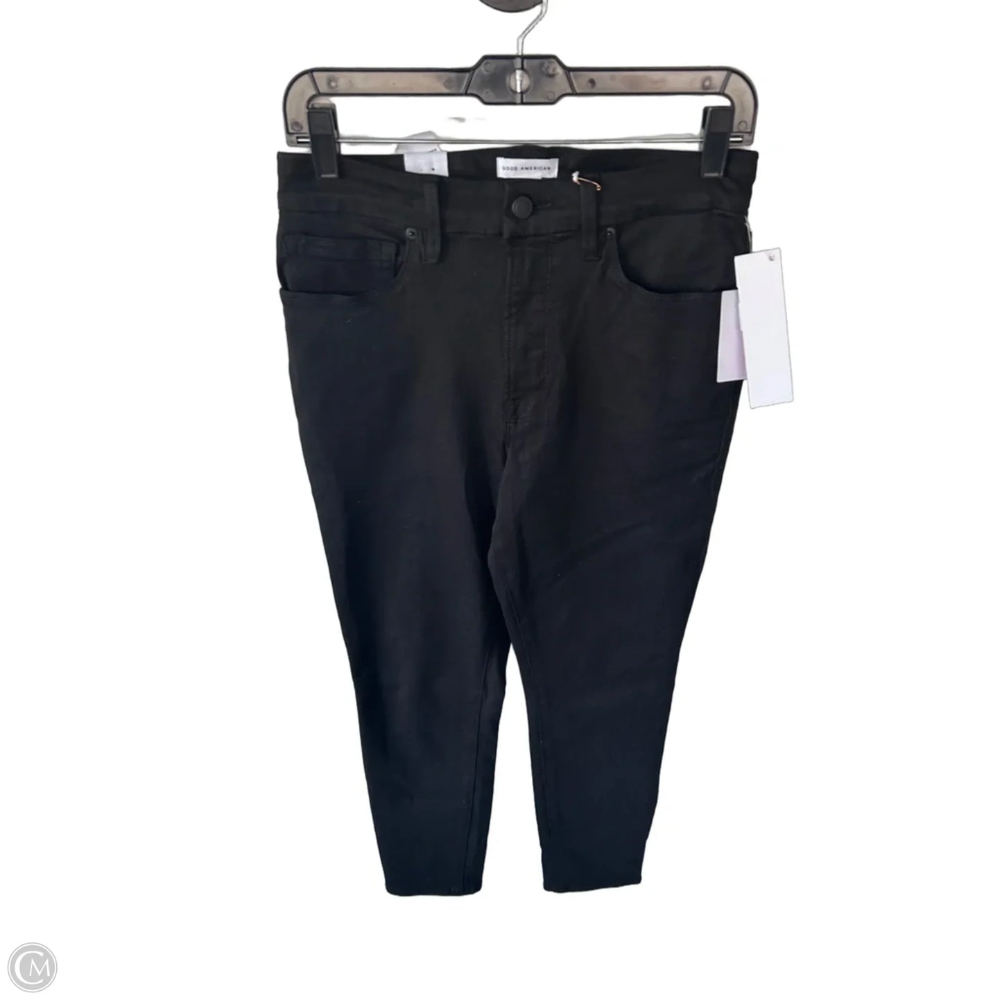 Jeans Skinny By Good American In Black Denim, Size: 10