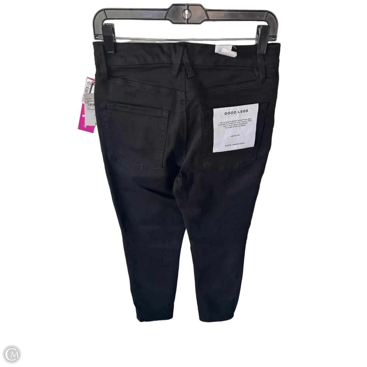 Jeans Skinny By Good American In Black Denim, Size: 10
