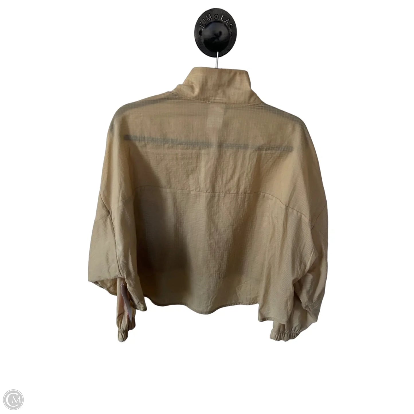 Athletic Jacket By Nike In Tan, Size: S