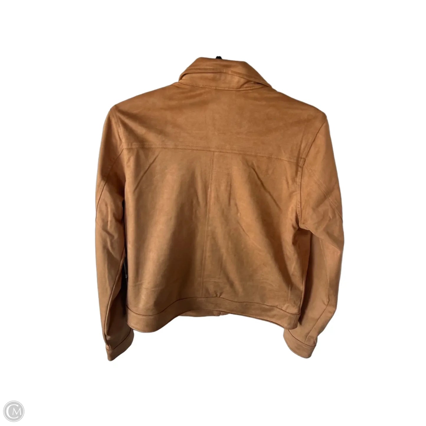Jacket Moto By Natural Reflections In Brown, Size: M