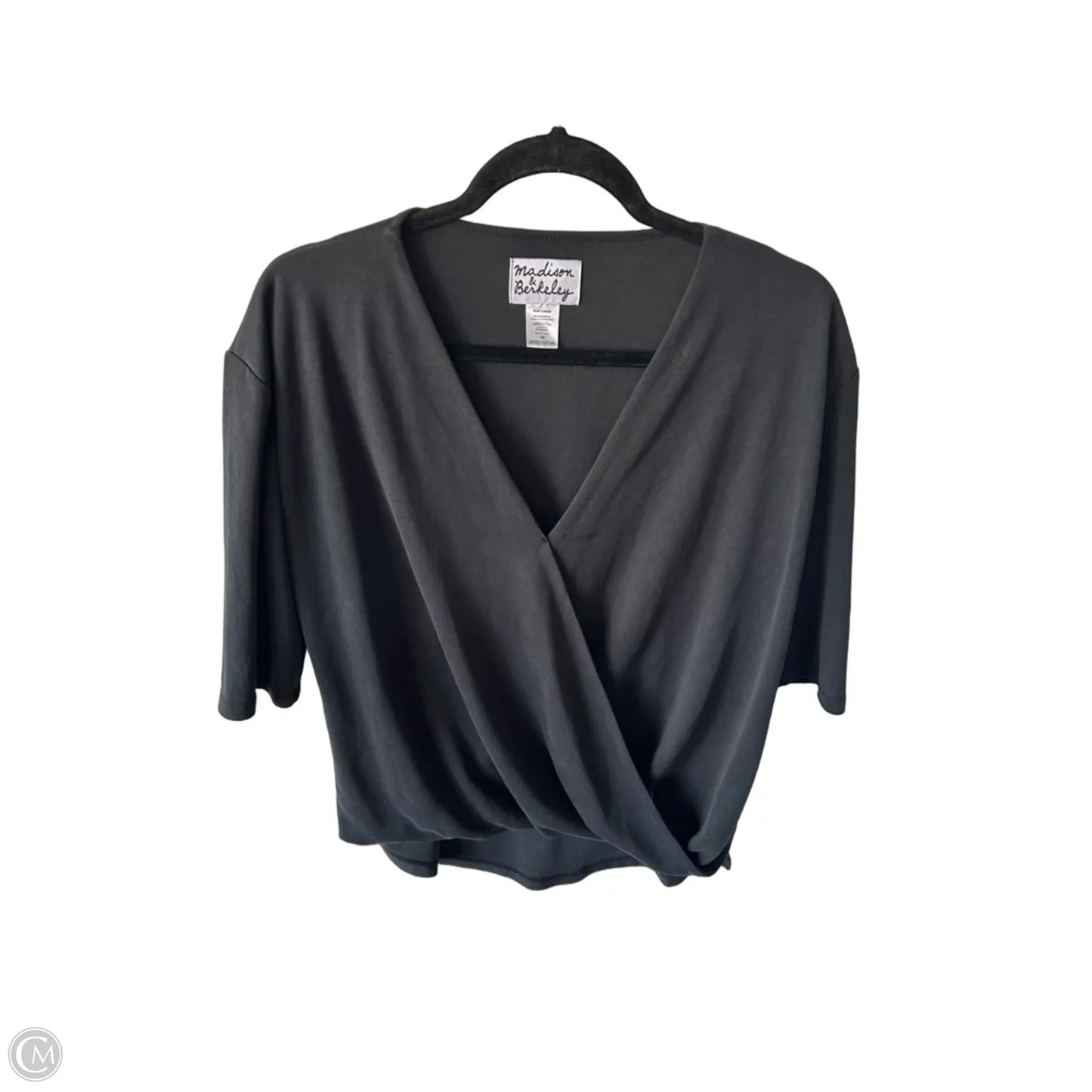 Top 3/4 Sleeve By Clothes Mentor In Black, Size: M
