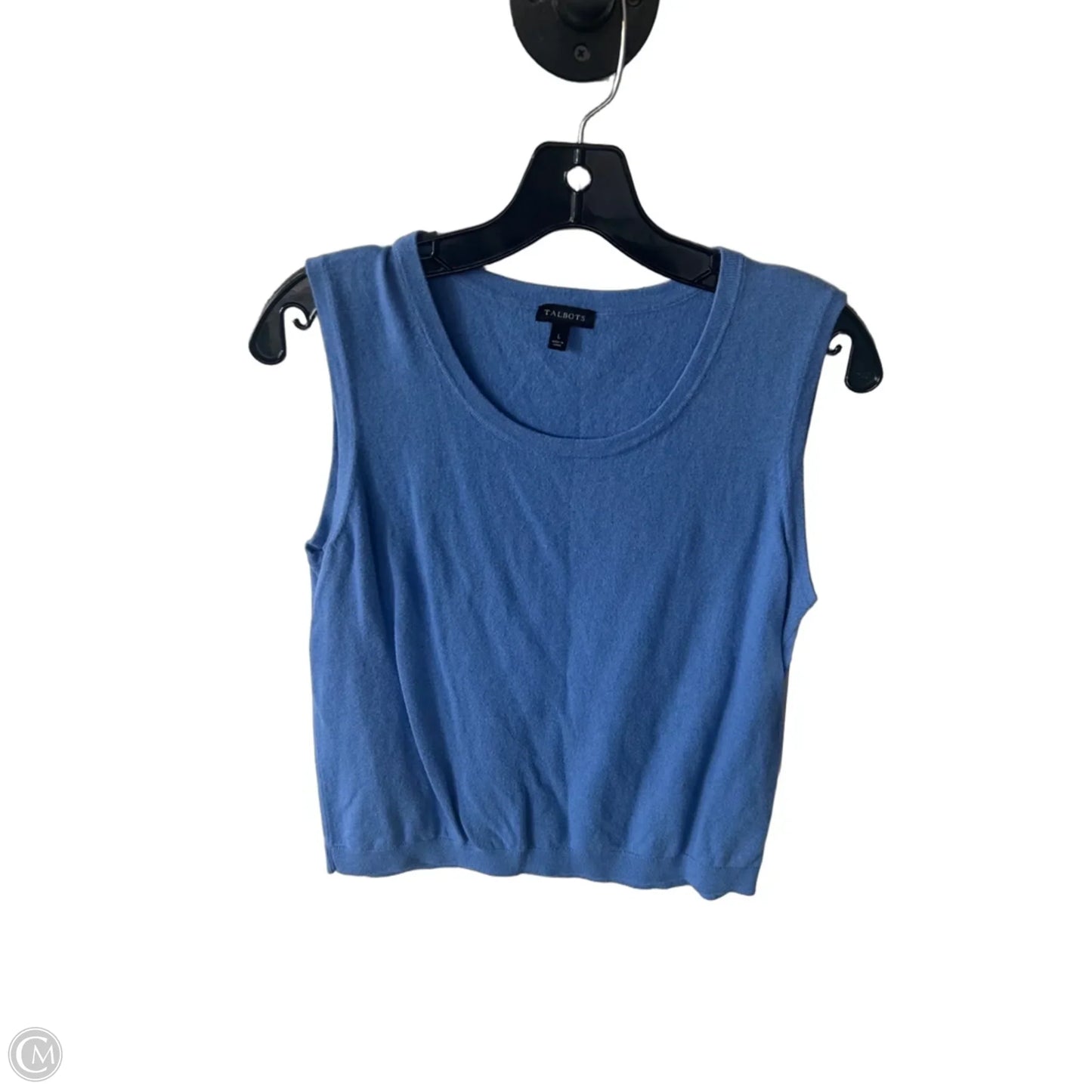 Vest Sweater By Talbots In Blue, Size: L