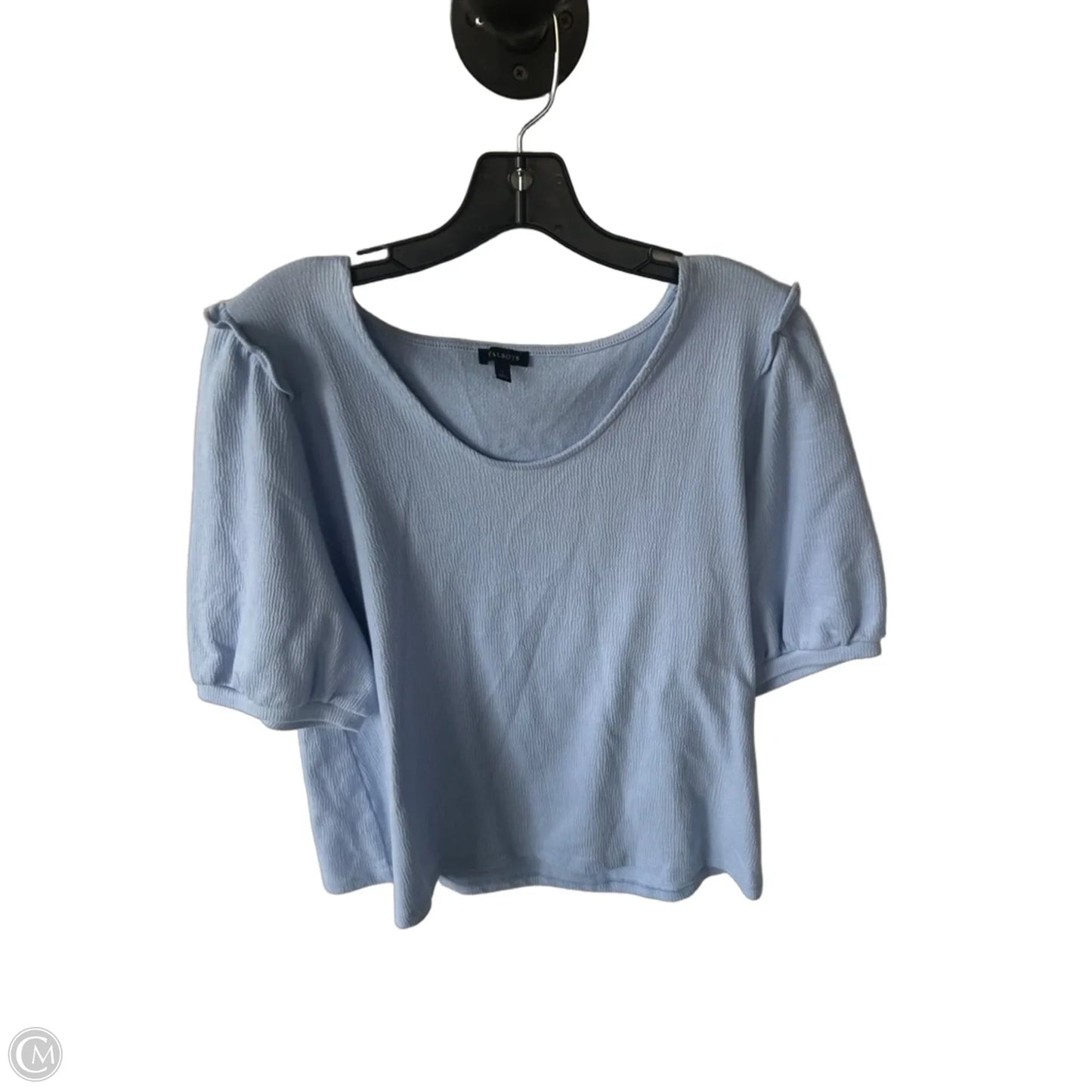 Top Short Sleeve By Talbots In Blue, Size: L