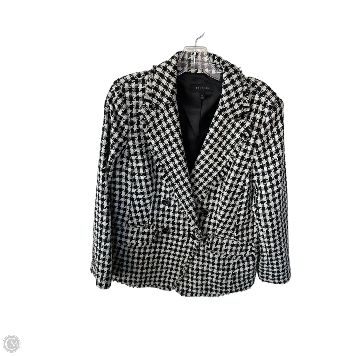Blazer By Talbots In Black & White, Size: L