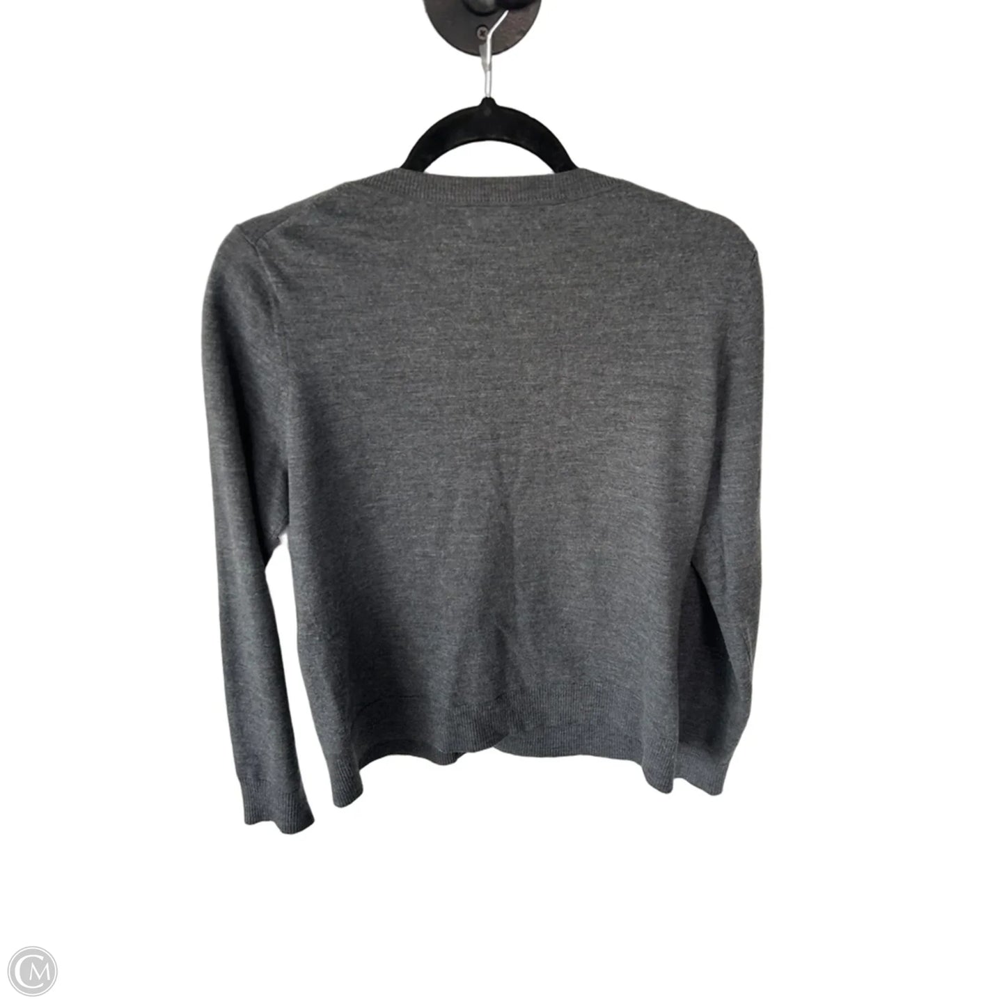 Sweater Cardigan By Banana Republic In Grey, Size: L