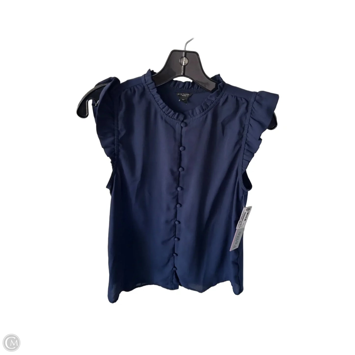 Top Short Sleeve By Ann Taylor In Blue, Size: Xsp