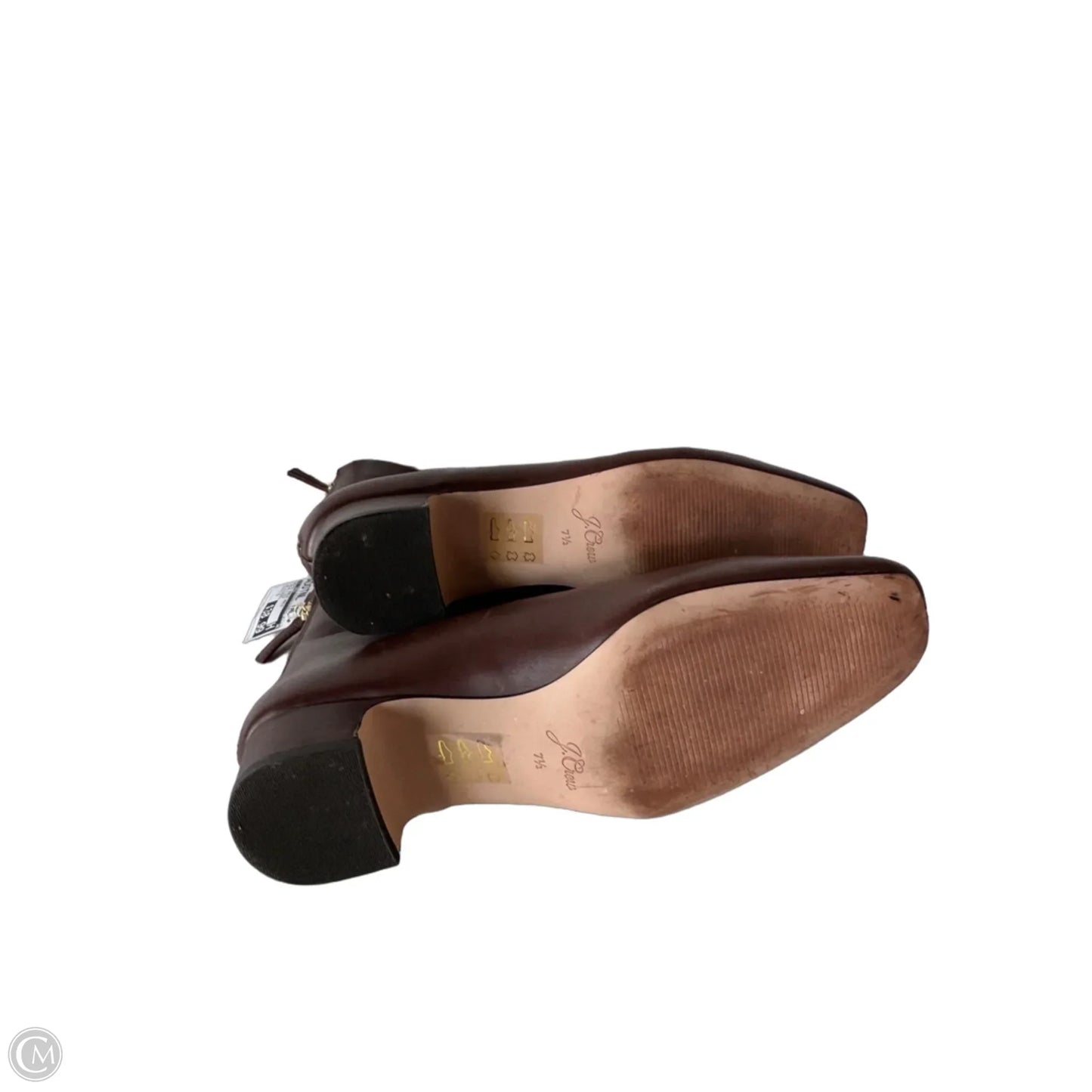 Boots Ankle Heels By J. Crew In Brown & Gold, Size: 7.5