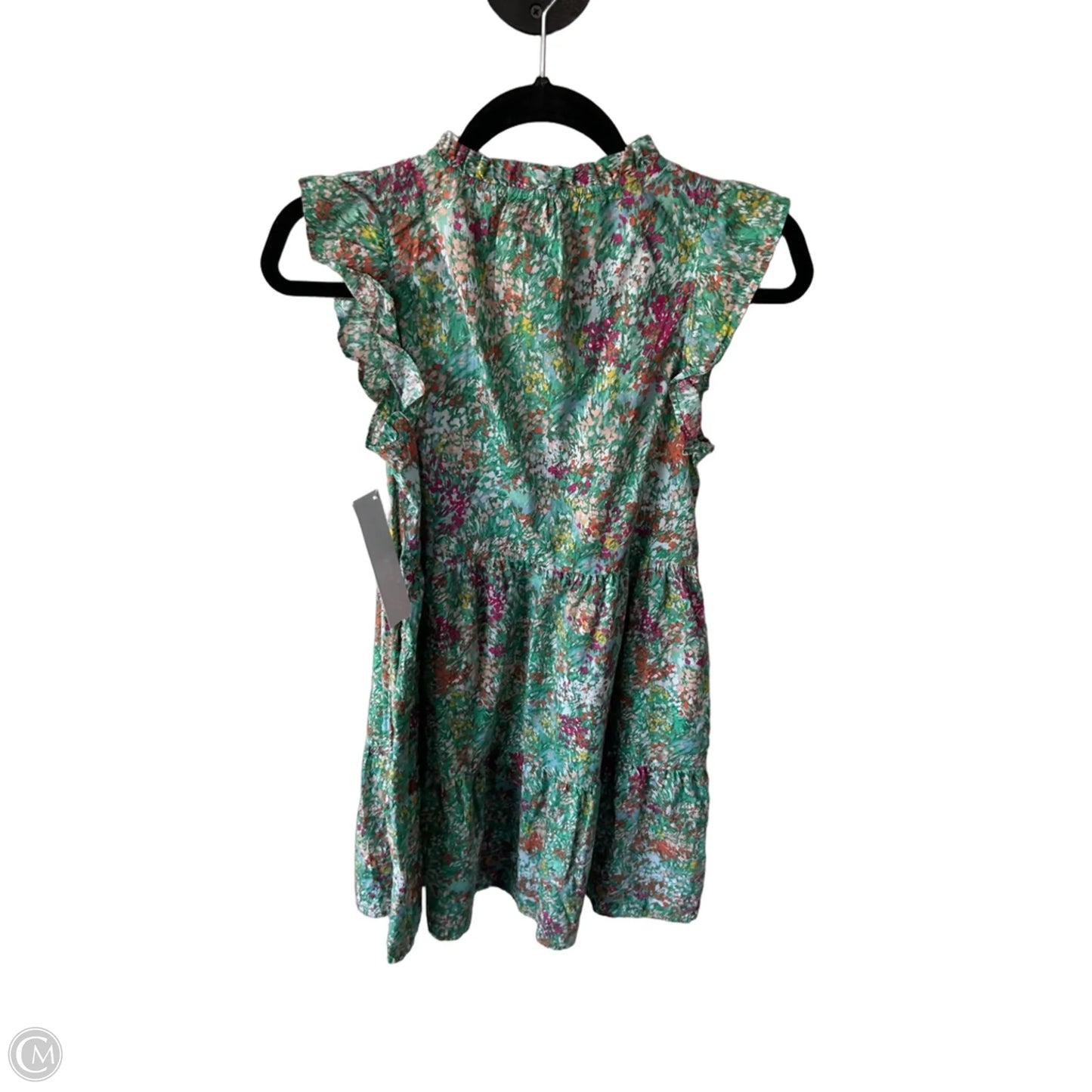 Dress Casual Short By Time And Tru In Green & Pink, Size: Xs