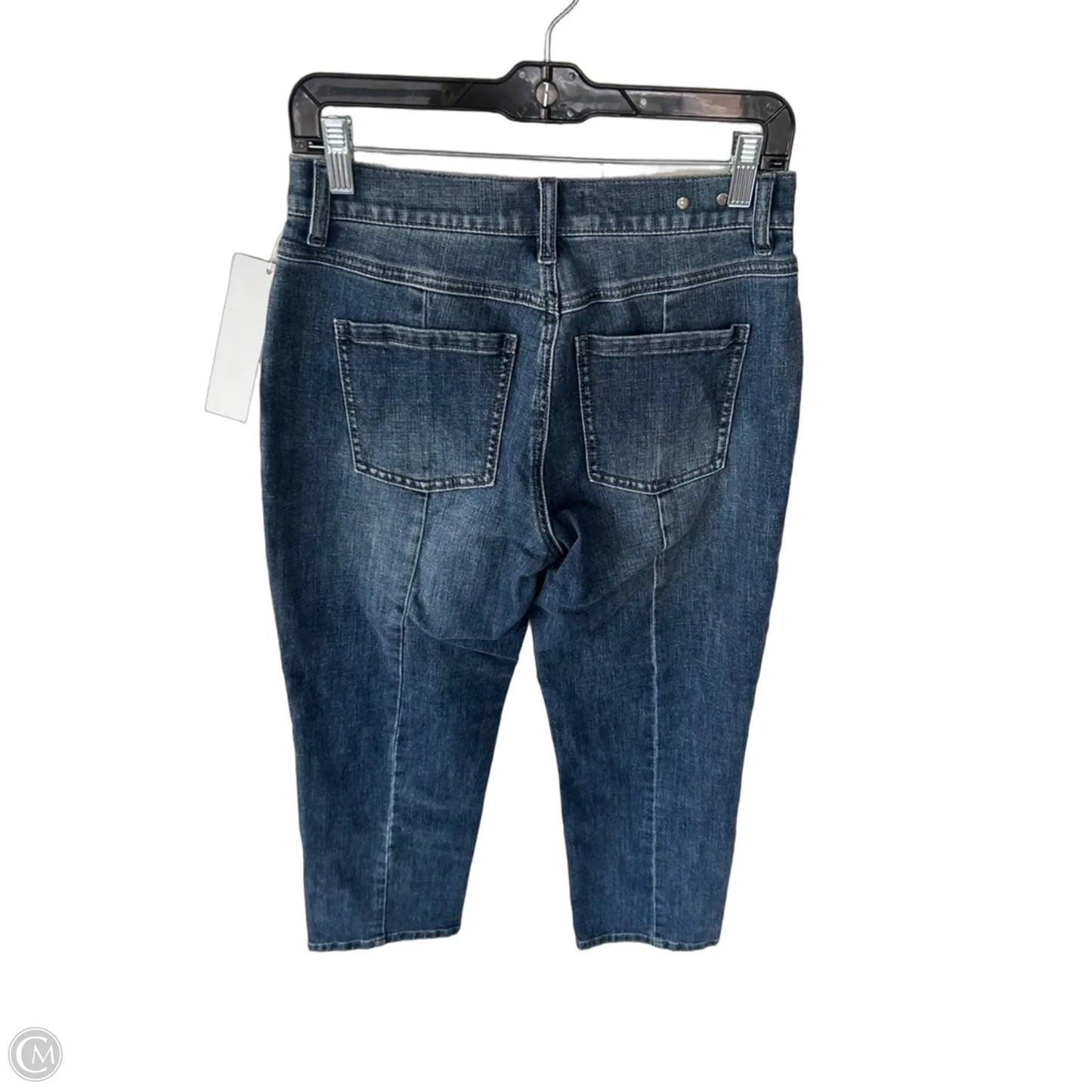 Jeans Straight By Cabi In Blue Denim, Size: 4