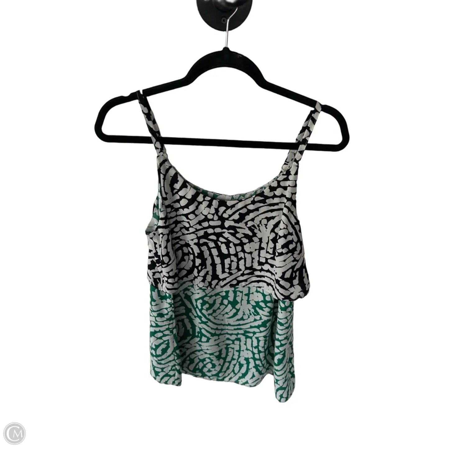 Top Sleeveless By Cabi In Black & Green, Size: S