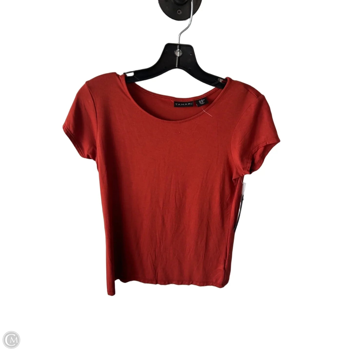 Top Short Sleeve Basic By Tahari In Orange, Size: Xs