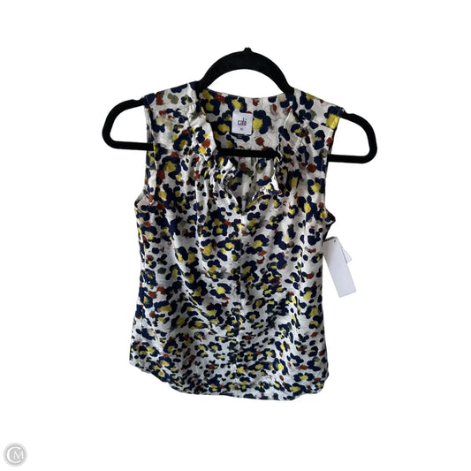 Top Sleeveless By Cabi In Blue & Brown, Size: Xs