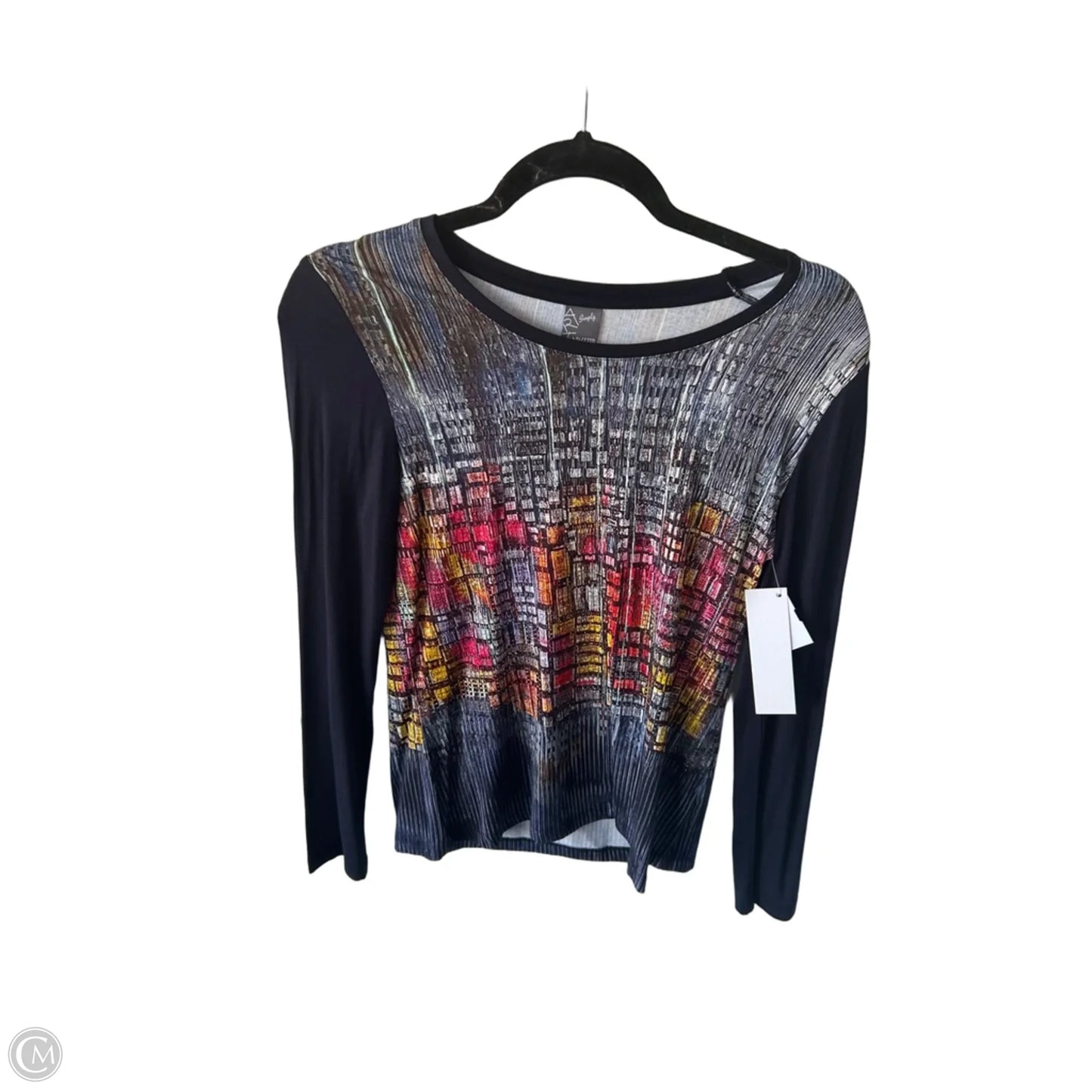 Top Long Sleeve By Clothes Mentor In Blue & Orange, Size: S