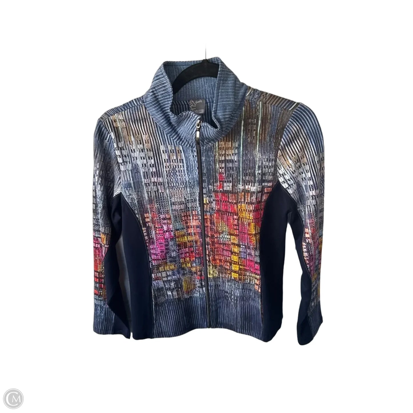 Sweatshirt Collar By Clothes Mentor In Blue & Orange, Size: S