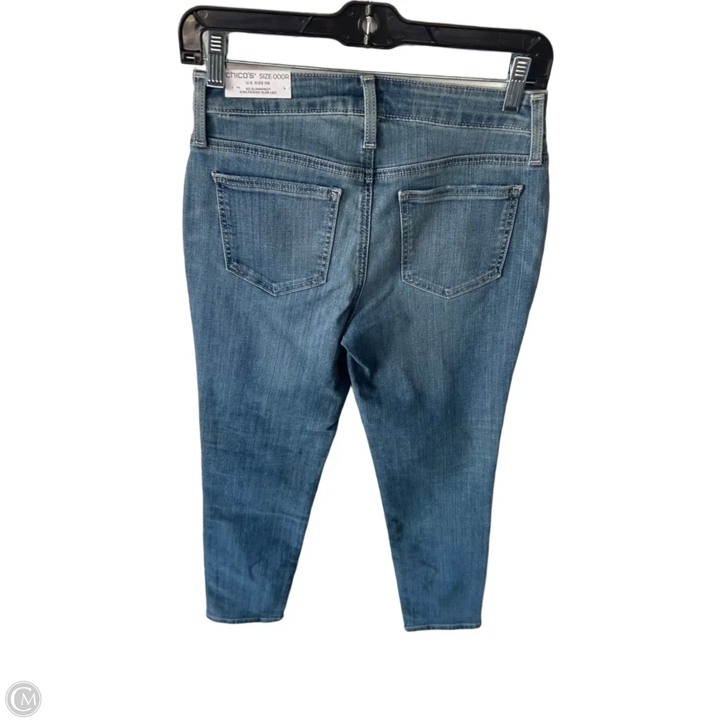 Jeans Skinny By Chicos In Blue Denim, Size: 0
