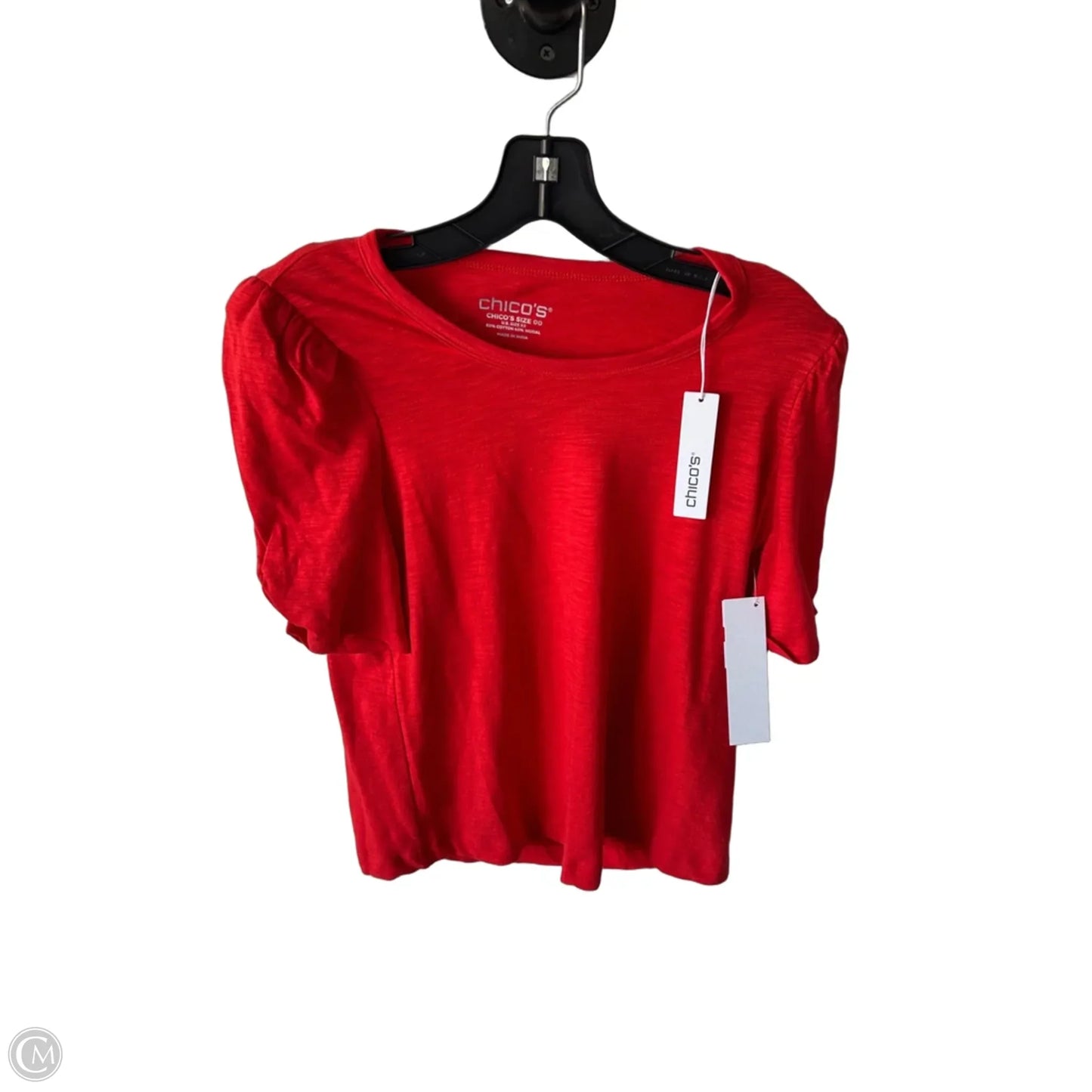 Top Short Sleeve By Chicos In Orange, Size: Xs