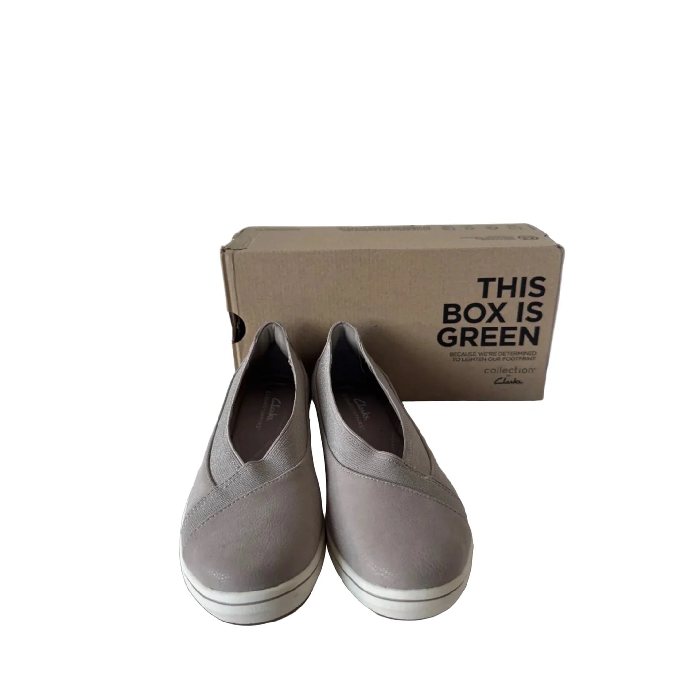 Shoes Sneakers By Clarks In Grey, Size: 6