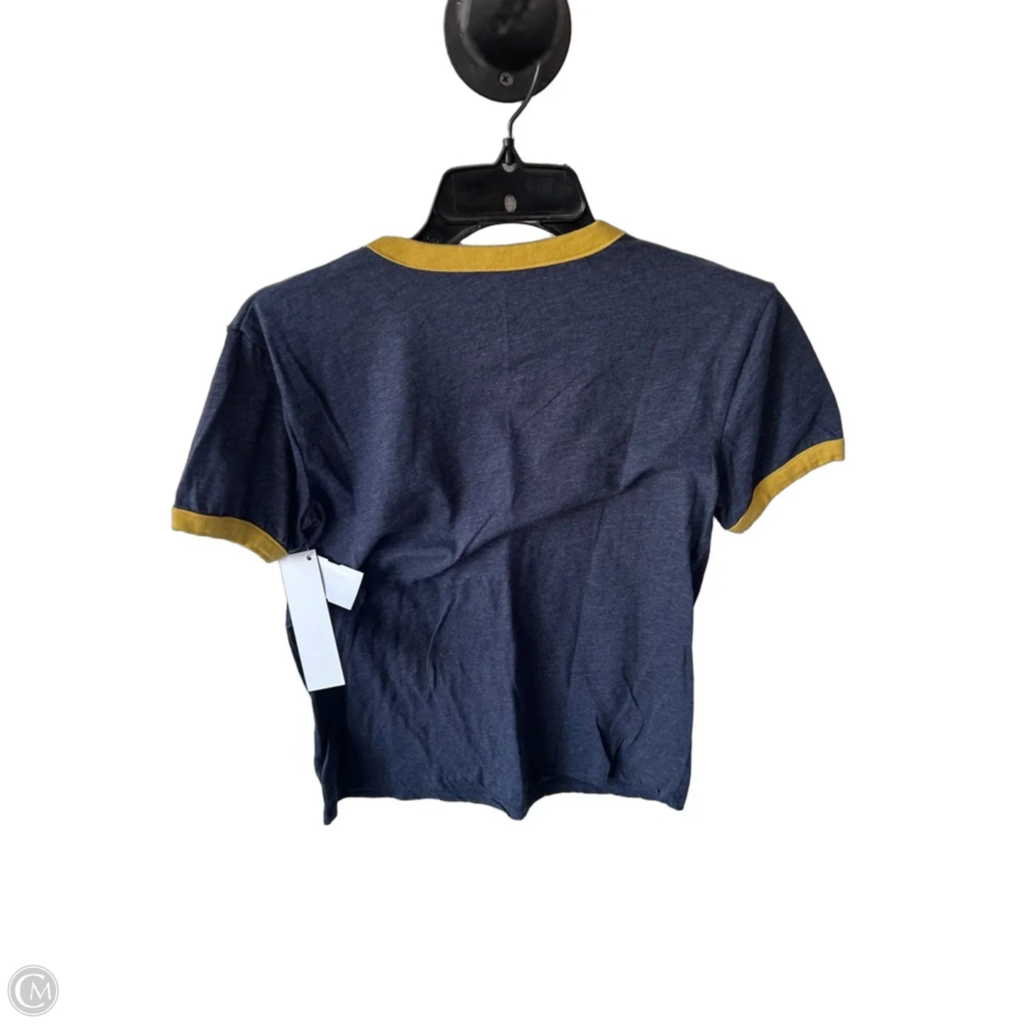 Top Short Sleeve Basic By Chaser In Grey & Yellow, Size: Xs