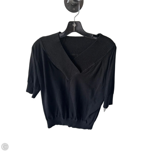 Sweater Short Sleeve By Jones New York In Black, Size: Xl