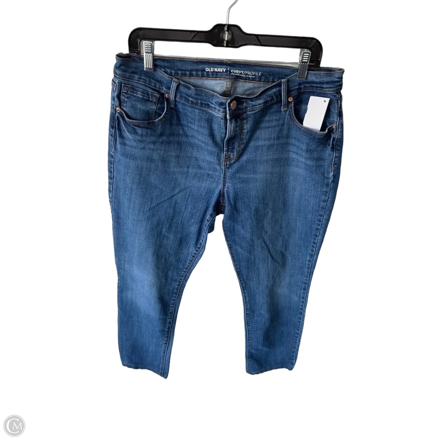 Jeans Straight By Old Navy In Blue Denim, Size: 14p