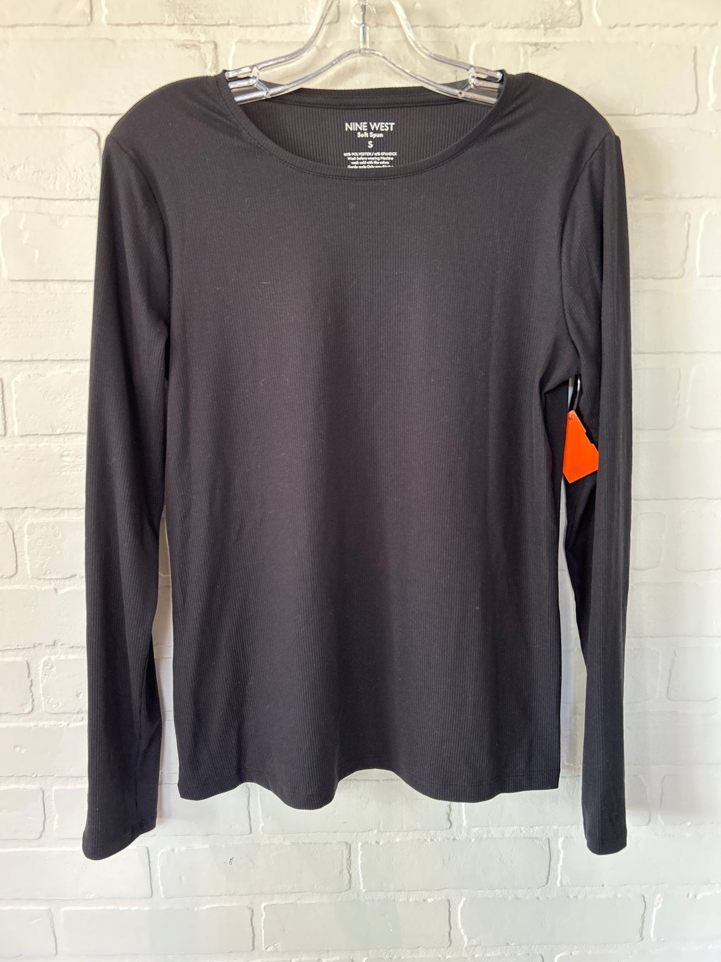 Black Top Long Sleeve Basic Nine West, Size S