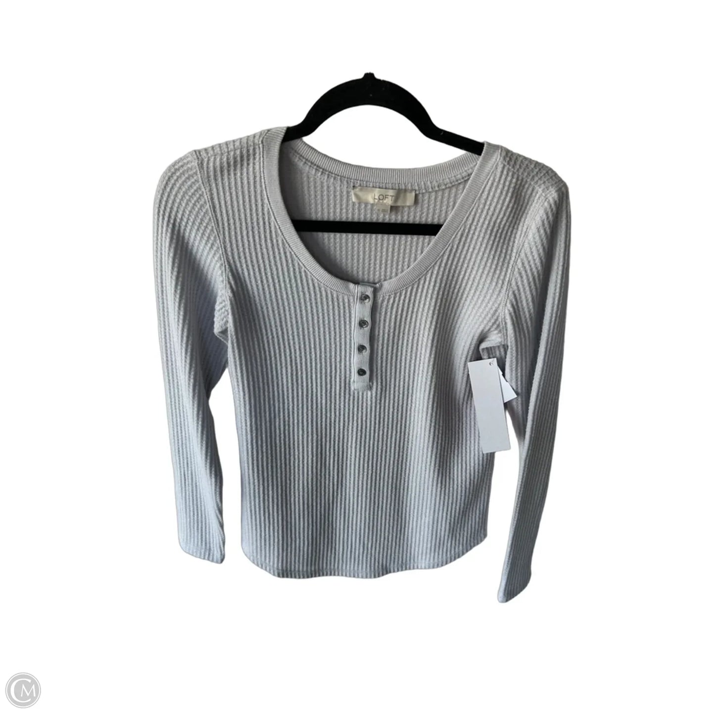 Top Long Sleeve By Loft In Grey, Size: Xs