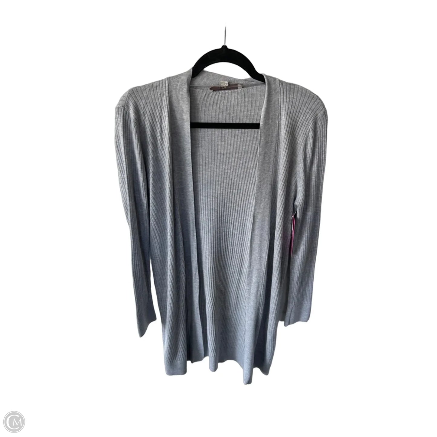 Sweater Cardigan By Loft In Grey, Size: S