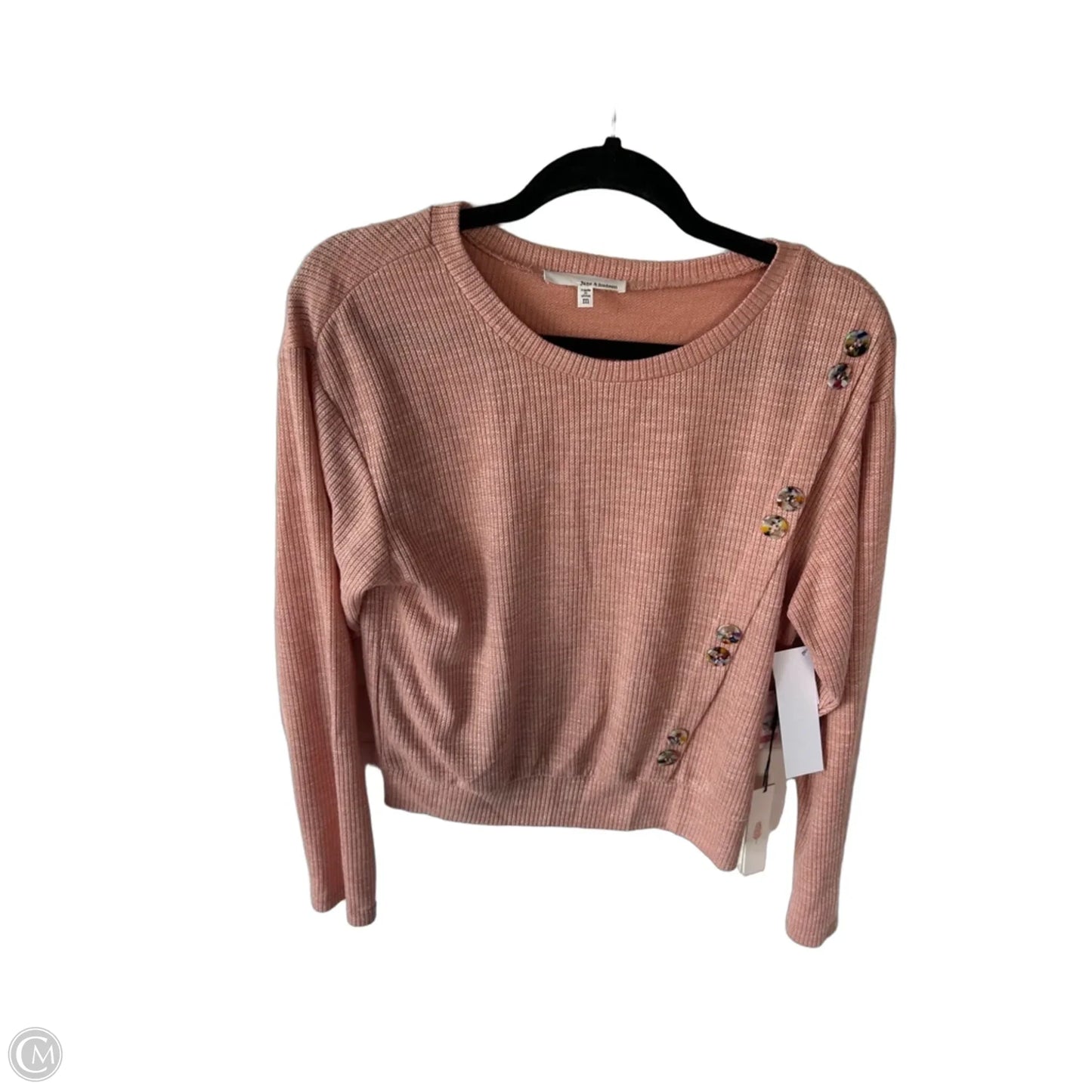 Top Long Sleeve By June & Hudson In Pink, Size: M