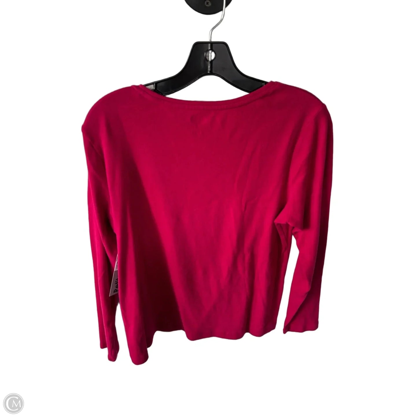 Top Long Sleeve Basic By Croft And Barrow In Pink, Size: Lp