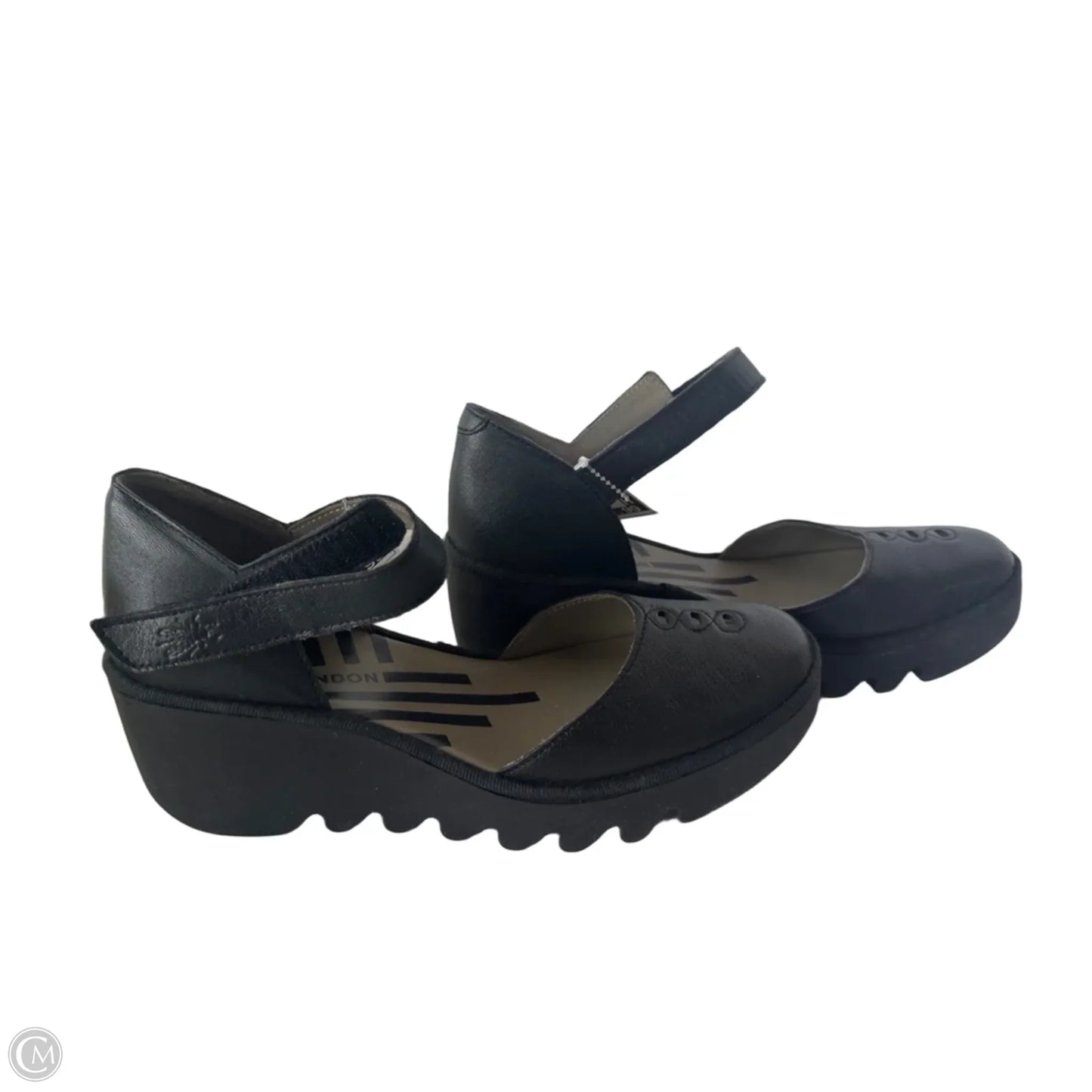 Shoes Heels Wedge By Fly London In Black, Size: 9.5