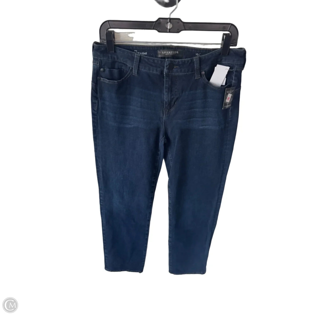 Jeans Straight By Liverpool In Blue Denim, Size: 10